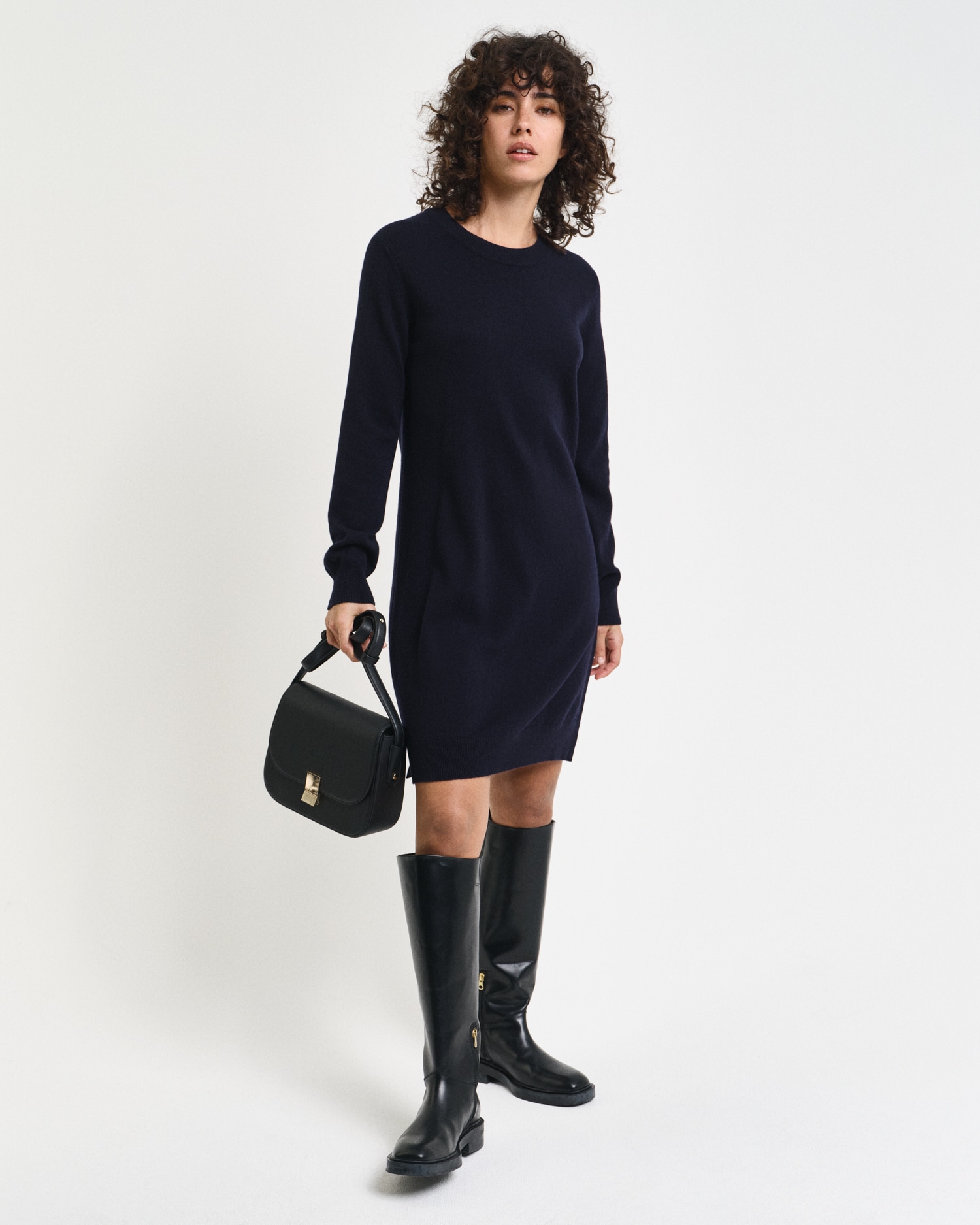 Gant Strickkleid »SUPERFINE LAMBSWOOL DRESS«, mit Seitenschlitzen