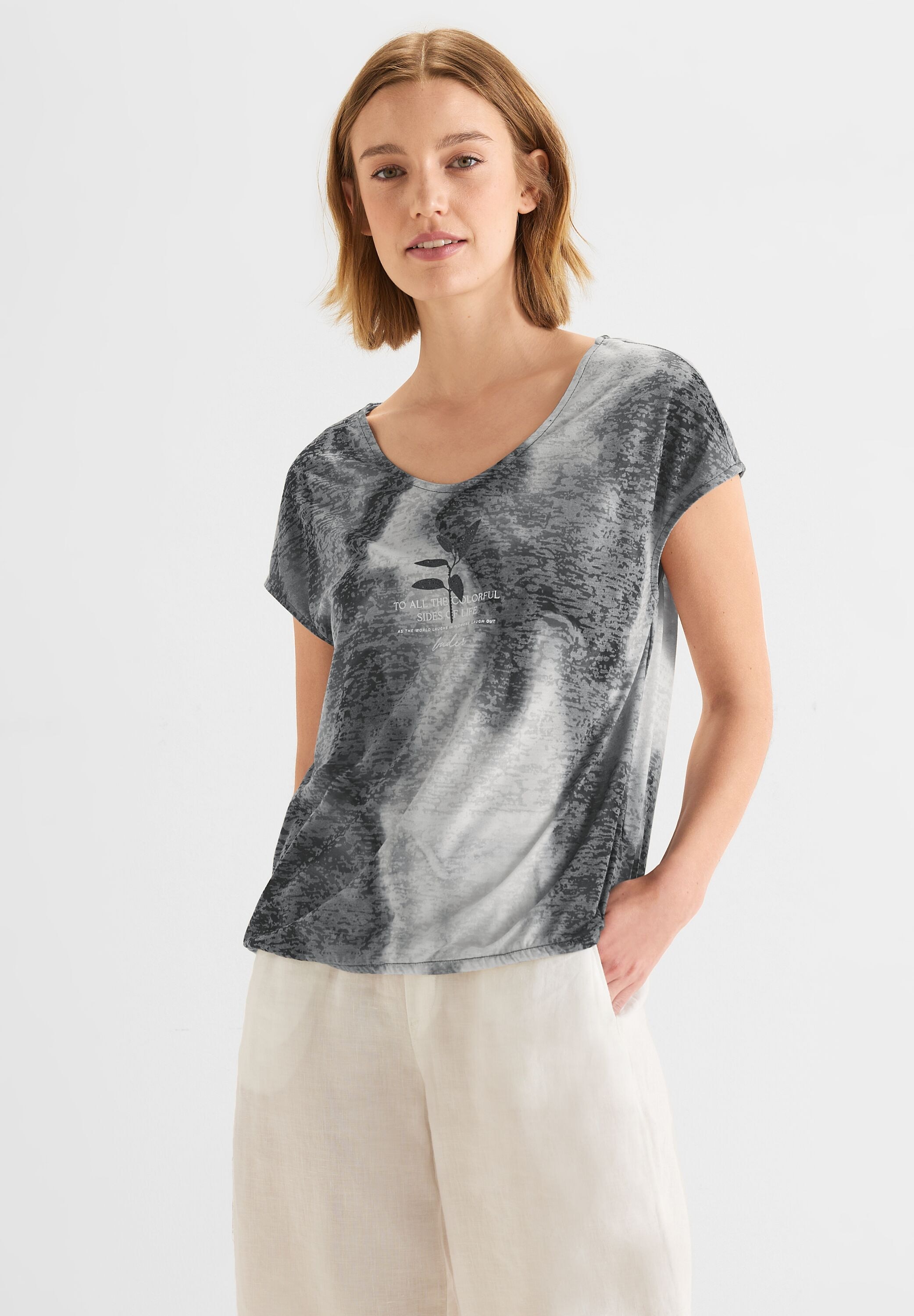 Glitzer-Wording-Print BAUR STREET mit ONE kaufen T-Shirt, für |