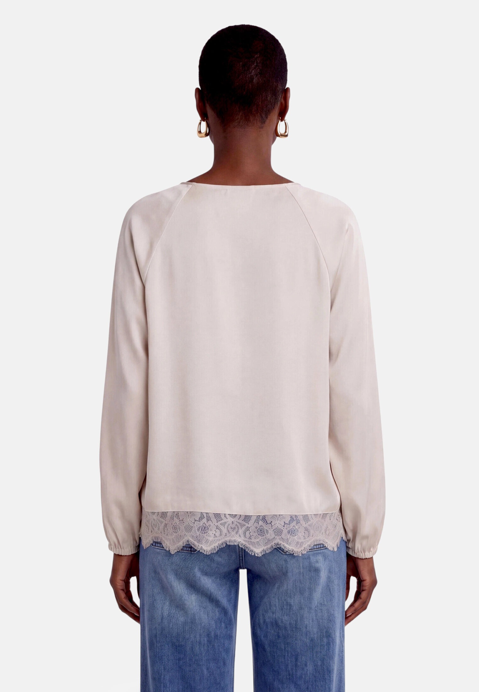 Zero Satinbluse »Damen mit Tunnelzug«