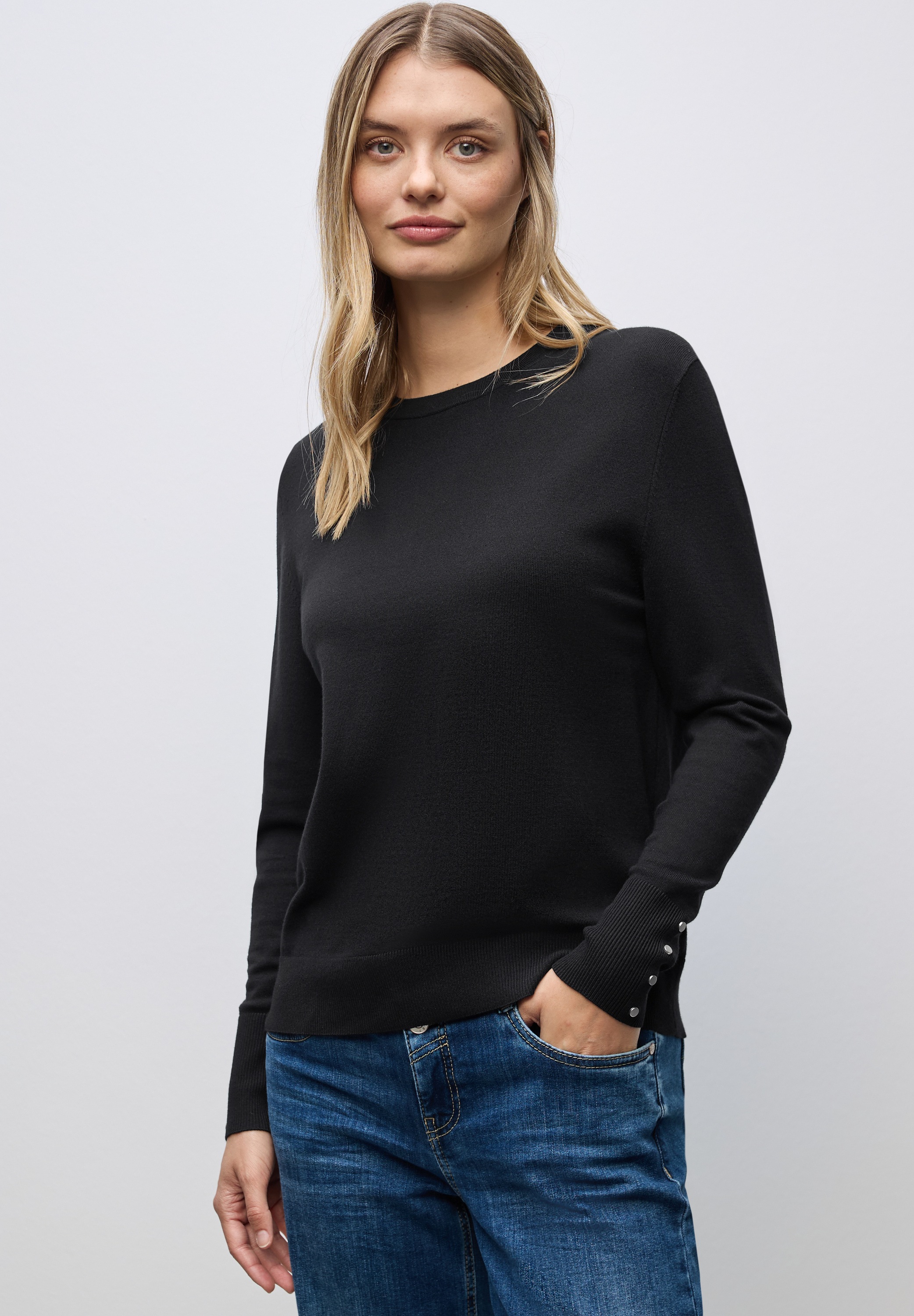 STREET ONE Strickpullover, aus softem Materialmix günstig online kaufen