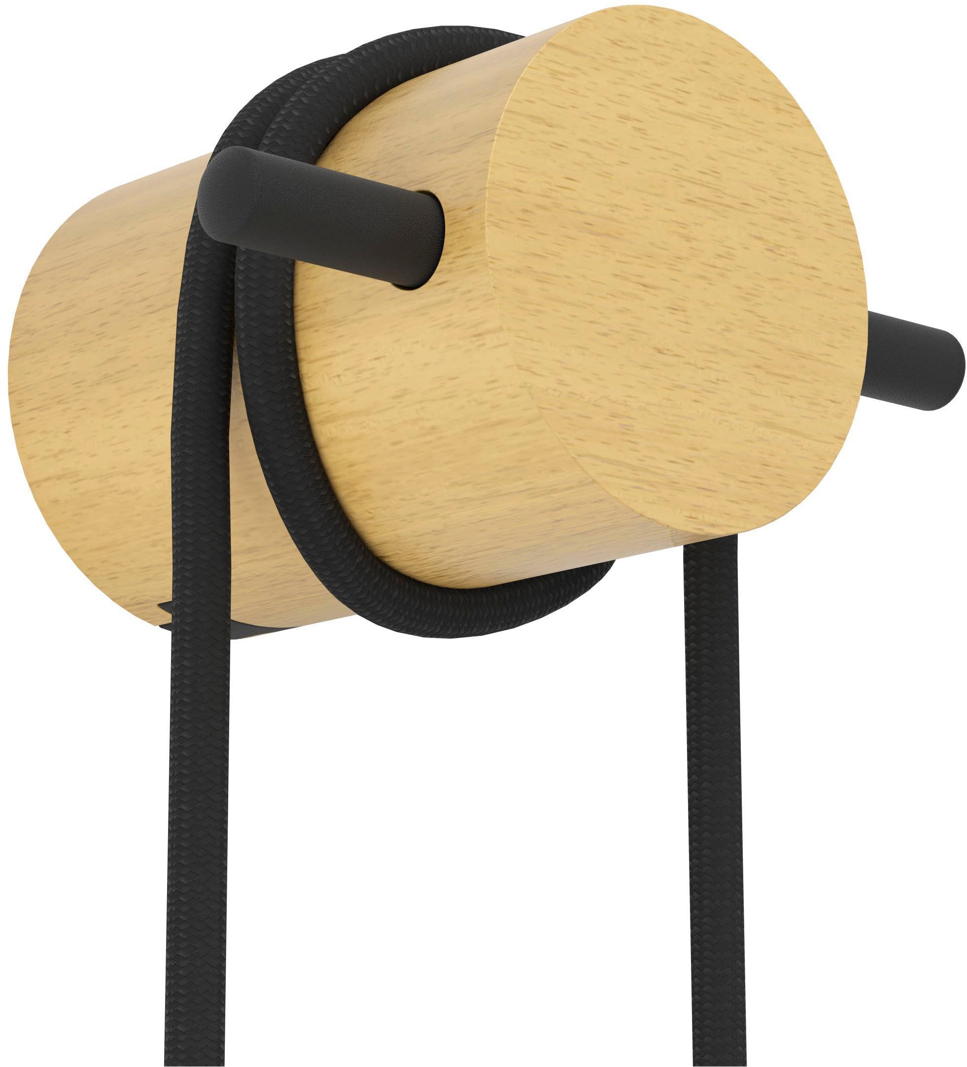 EGLO Wandleuchte »Buddon Wandlampe Vintage, Natur, E27, Metall und Holz, Wohnzimmerlampe« E27 1 Stk.