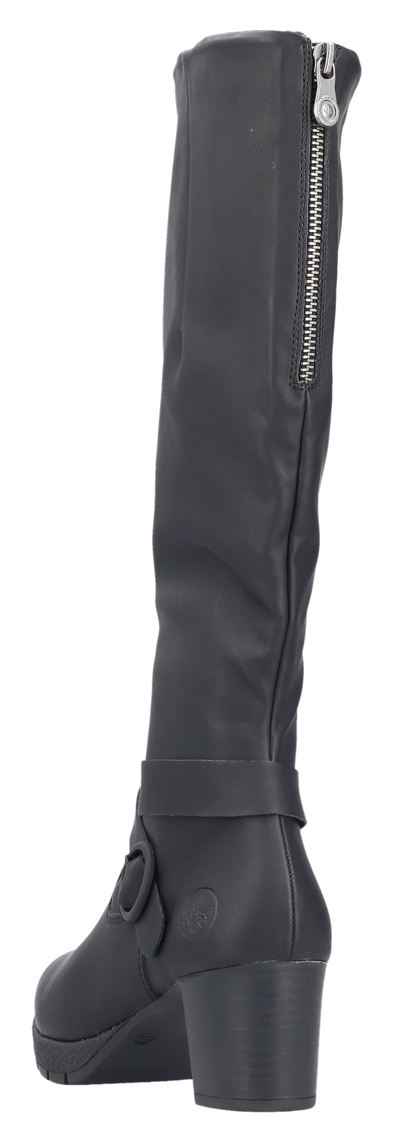 Rieker Stiefel  Langschaftstiefel, Blockabsatz,mit Reißverschluss hinten-schmale Form