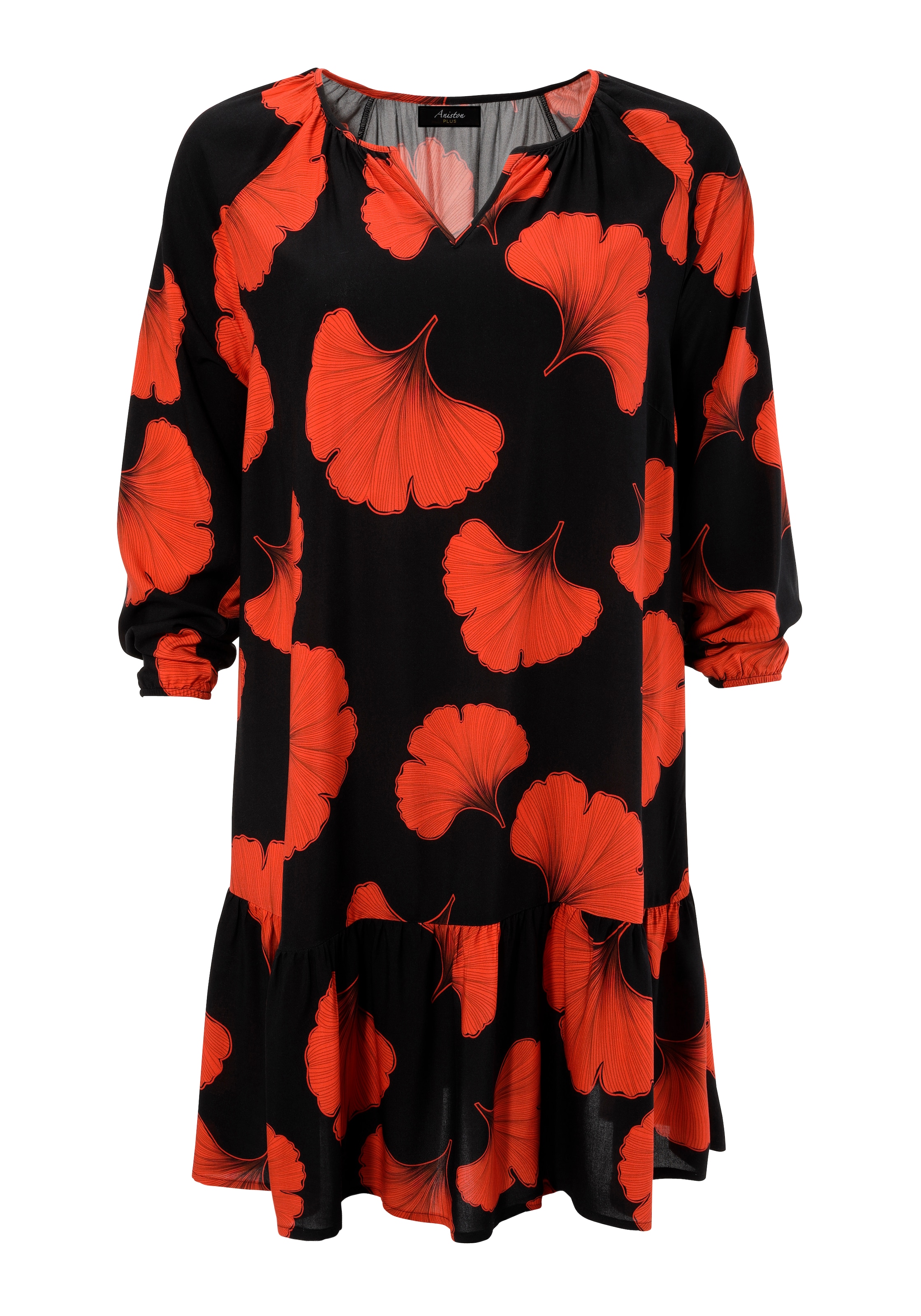 Aniston PLUS Sommerkleid, Mit großflächigem Blütendruck - NEUE KOLLEKTION