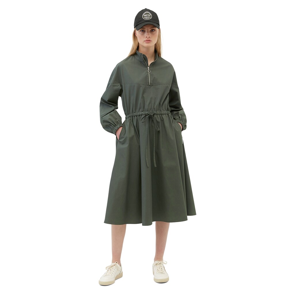 Damenmode Kleider Marc O'Polo DENIM Blusenkleid »aus reinem Bio-Baumwoll-Popelin« grün