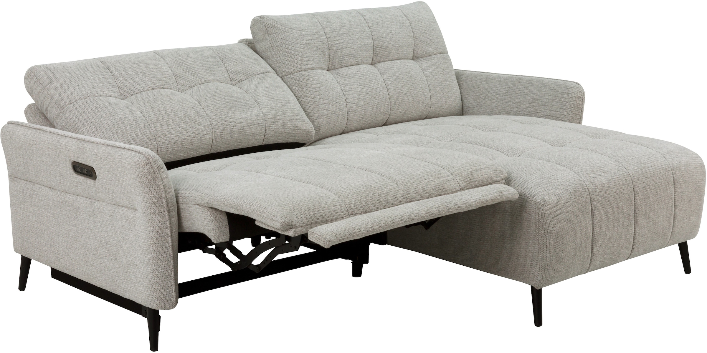 INOSIGN Ecksofa »DENIO 3-Sitzer, L-Form (Breite 209cm), elektr. Relaxfunktion, USB-A/C«, Liegefunktion durch Recliner, Federkernpolsterung