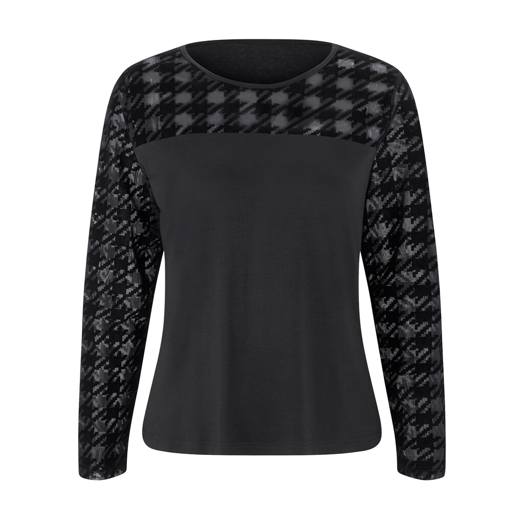 Damenmode Shirts & Sweatshirts Casual Looks Langarmshirt »Shirt«, (1 tlg.) schwarz