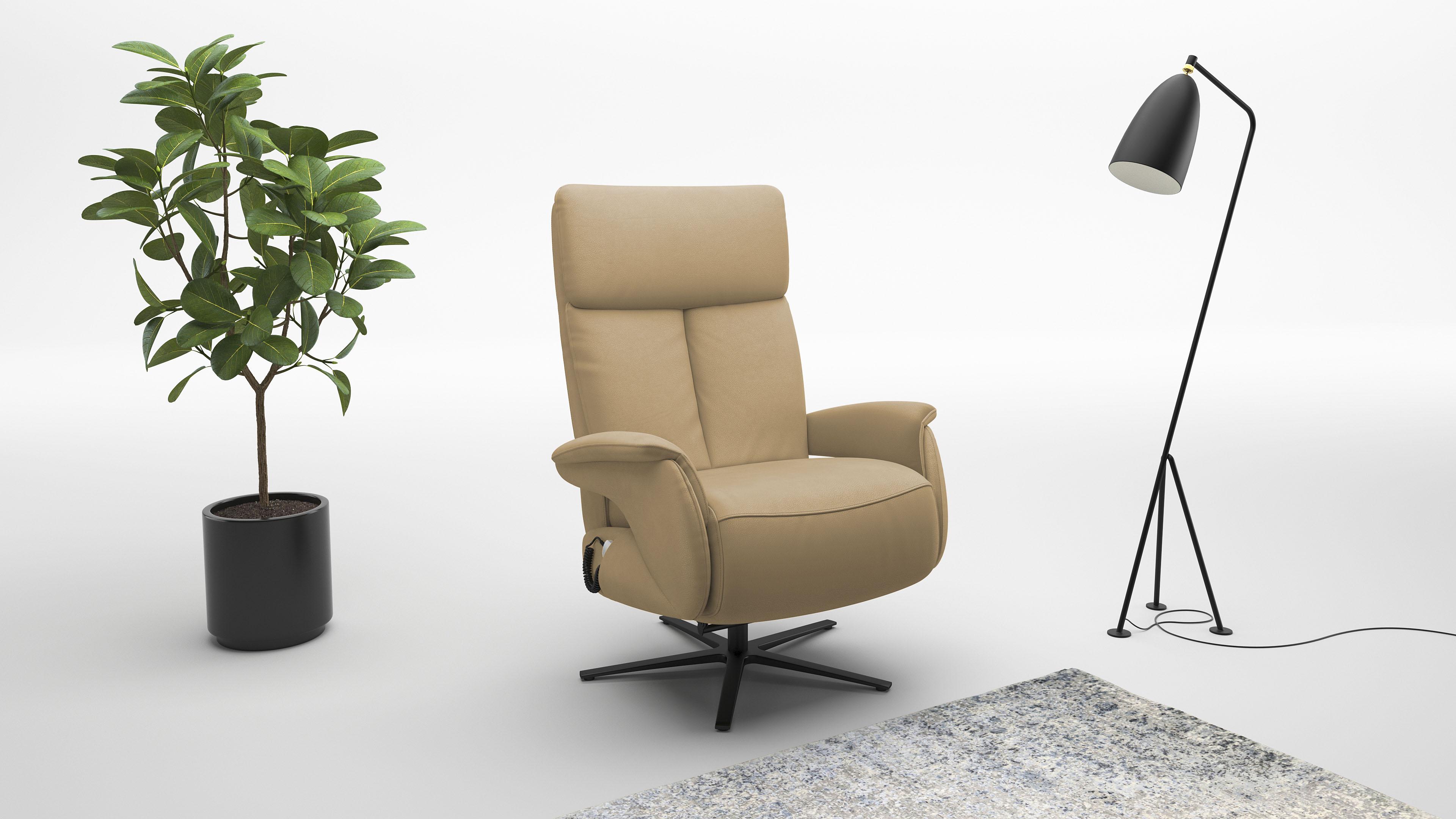 sit&more TV-Sessel "Triple Seven Xtra large, bis 200kg belastbar, mit Herz-Waage Funktion" inkl. Kopfteil- & Drehfunktion, wahlweise mit Akku und Aufstehhilfe