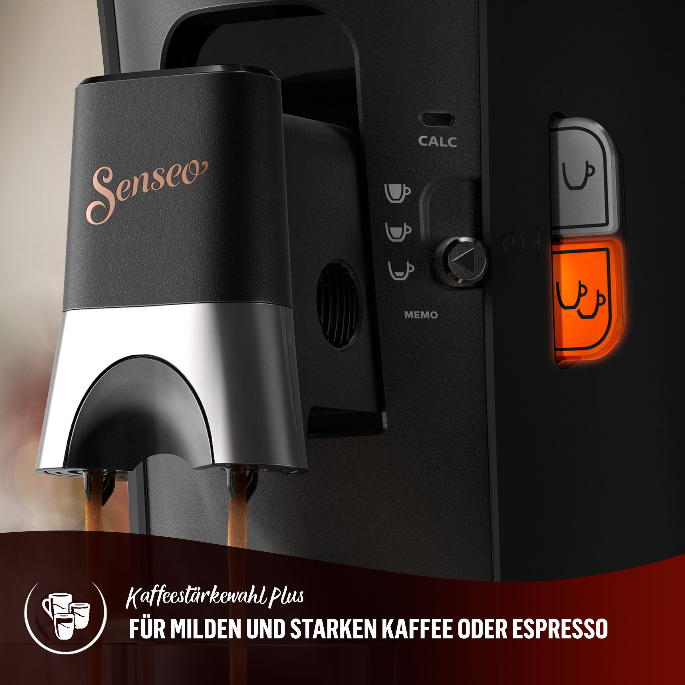 Philips Senseo Kaffeepadmaschine »Select CSA240/60, mit drei Kaffee-Einstellungen«, aus 21% rec. Plastik, Memo-Funktion, inkl. Gratis-Zugabe, Wert 14€ UVP