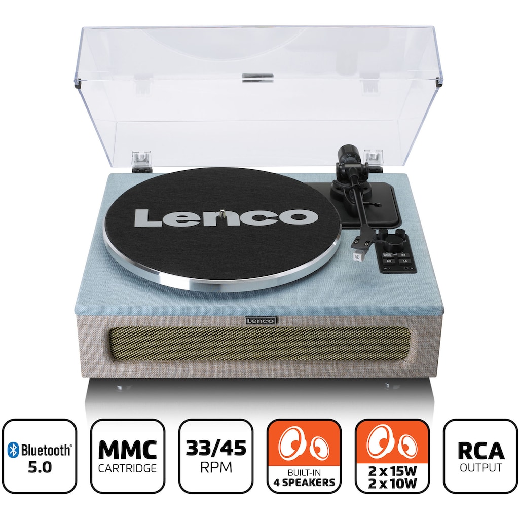 Lenco Plattenspieler »LS-440«, mit 4 eingebauten Lautsprechern
