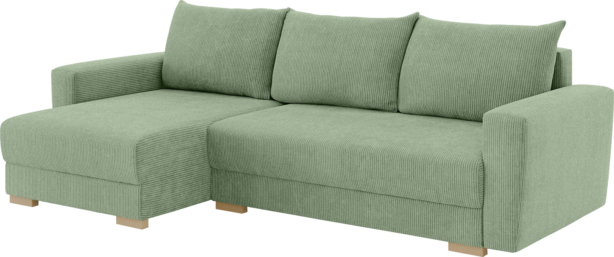 INOSIGN Ecksofa »MAGHERA universell Schlafsofa mit Bettkasten, Maße B/T/H: 255/142/84cm«, L-Form mit Recamiere rechts oder links montierbar, hoher Sitzkomfort