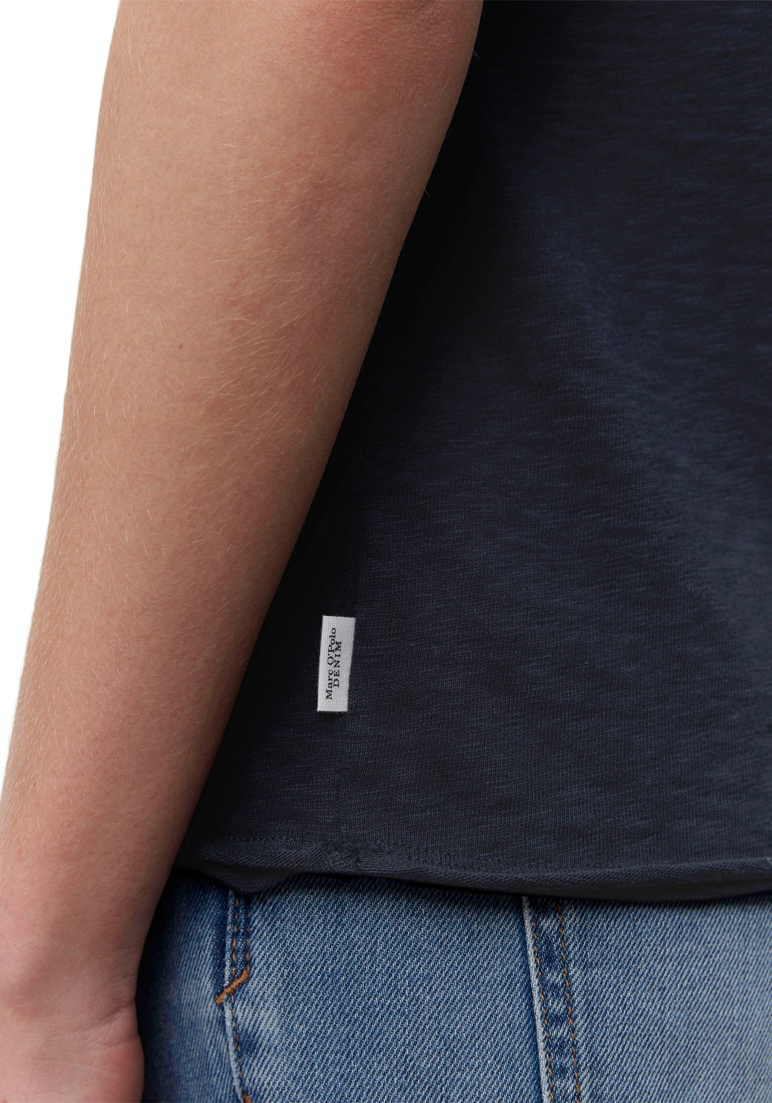 Marc OPolo DENIM T-Shirt, mit abgerundetem V-Neck günstig online kaufen