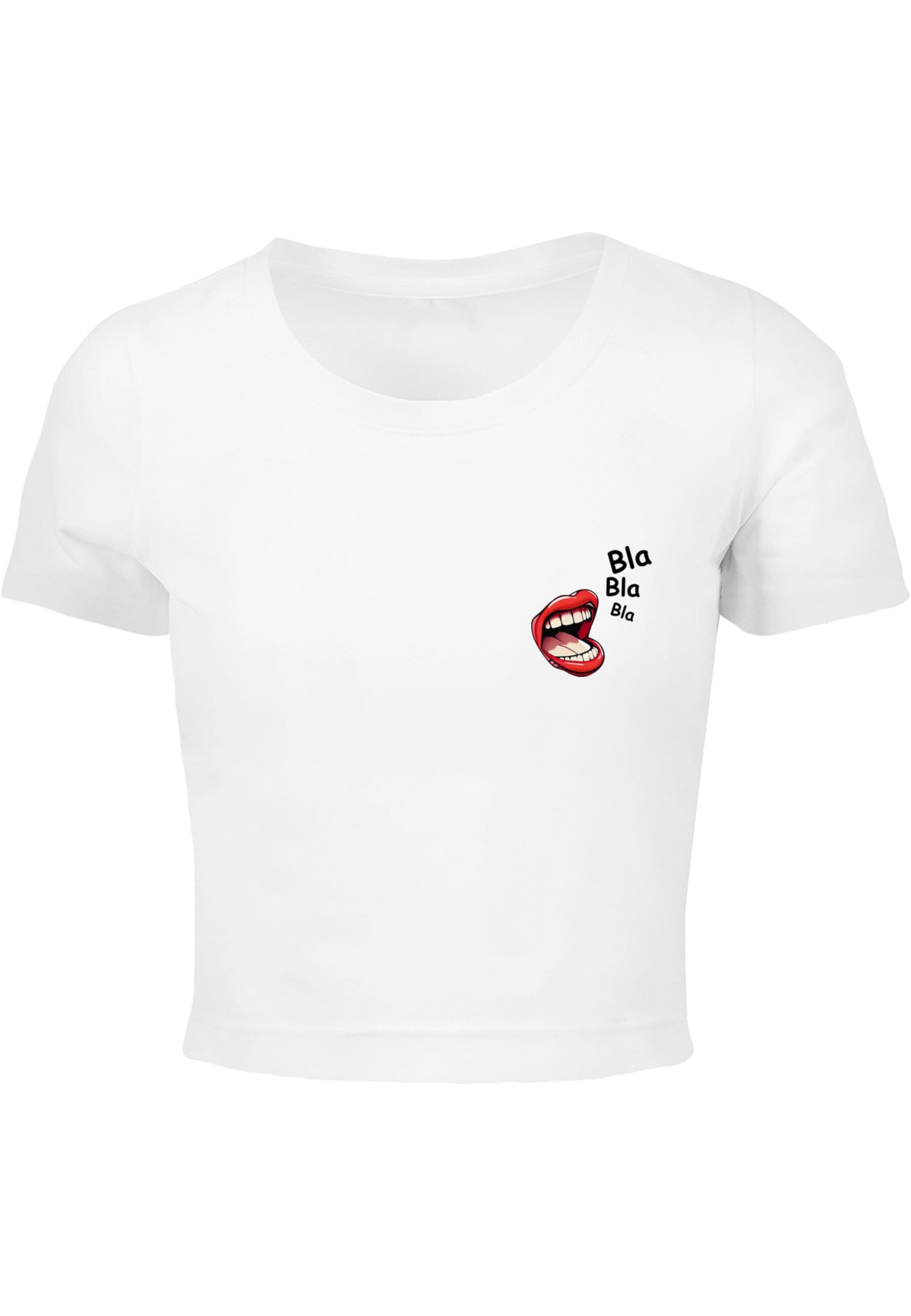 Merchcode T-Shirt "Merchcode Damen Ladies Bla Bla Bla Comic Cropped Tee" günstig online kaufen