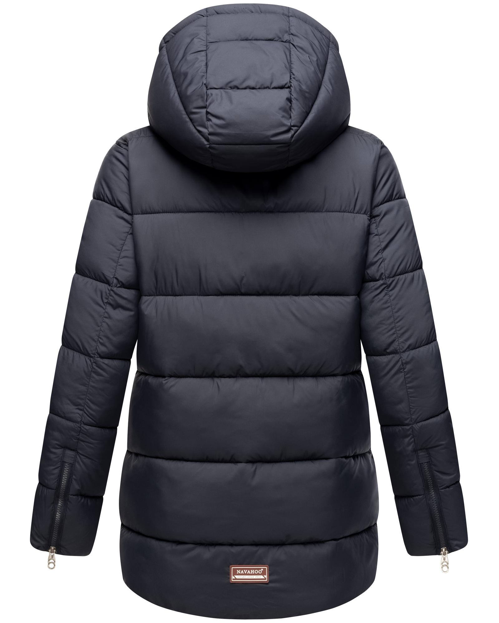 Navahoo Winterjacke »Wattewölkchen«, mit Kapuze, Modische Damen Steppjacke mit kontrastfarbenen Details