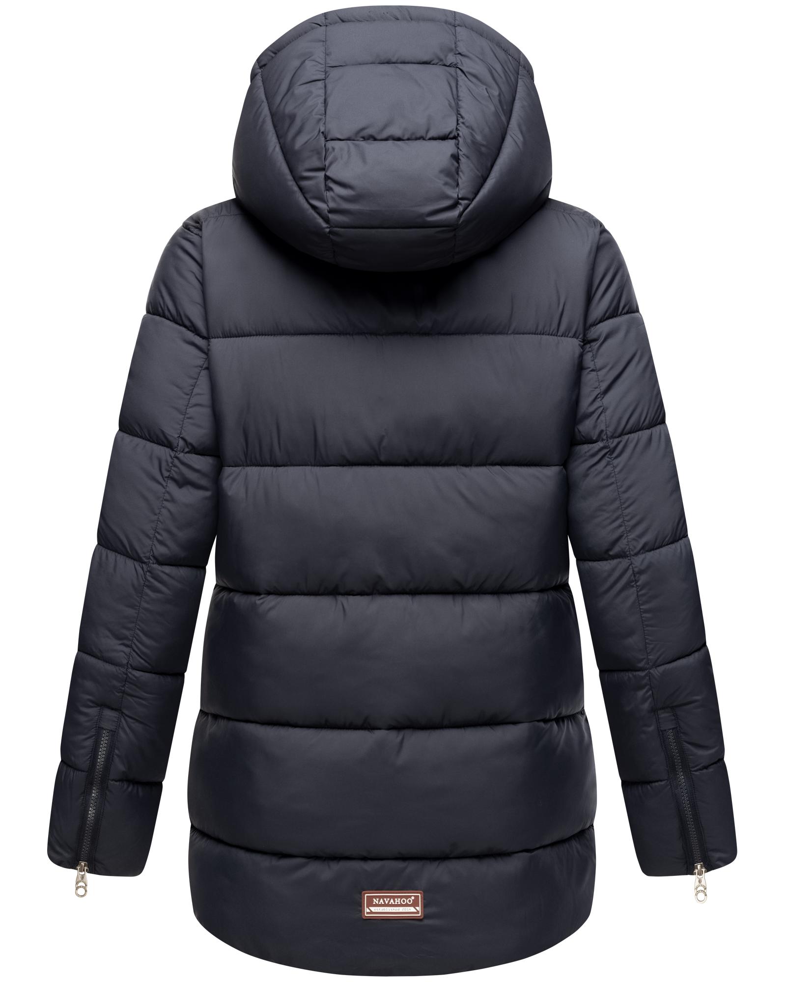 Thumbnail - Navahoo Winterjacke "Wattewölkchen", mit Kapuze, Modische Damen Steppjacke mit kontrastfarbenen Details