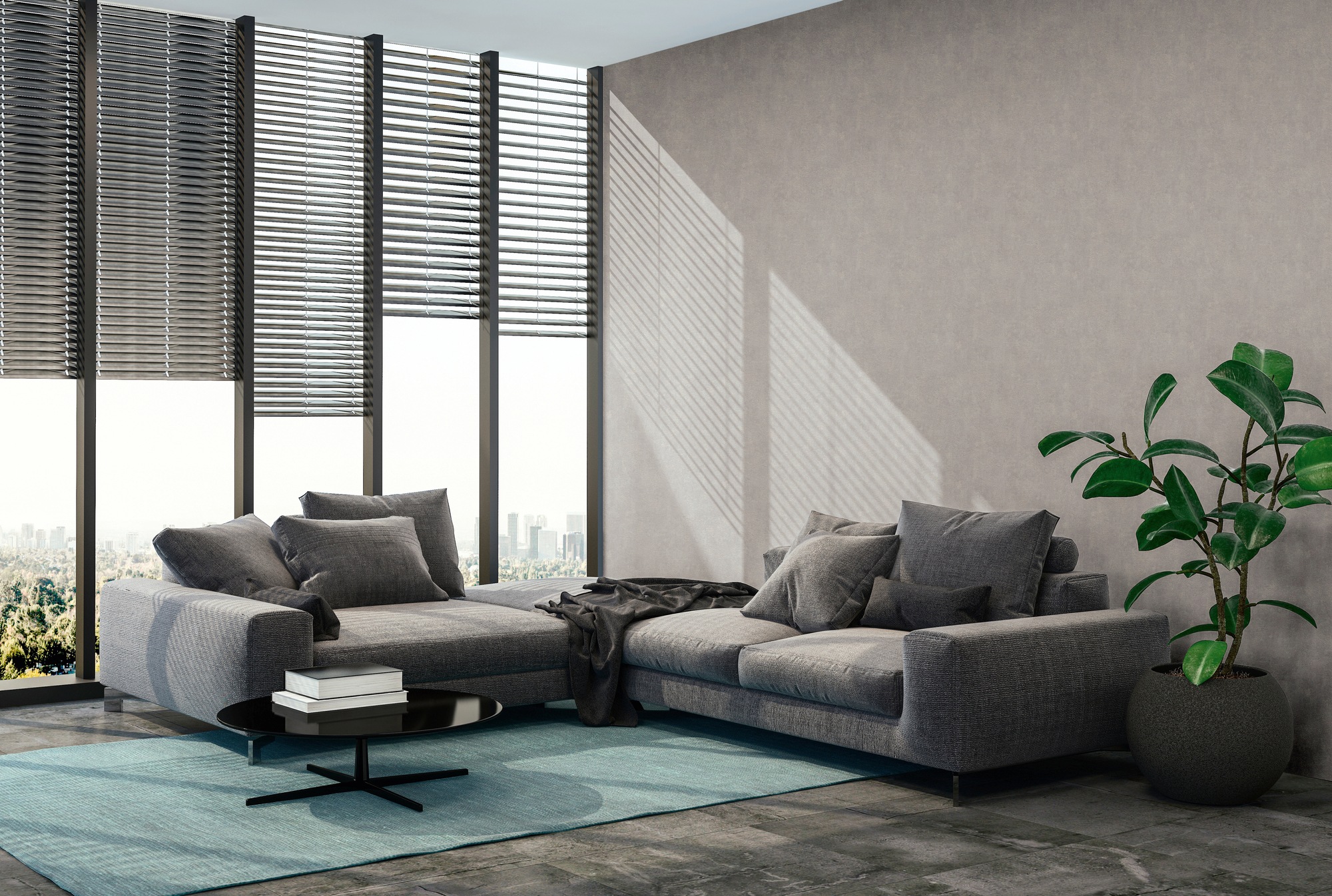 living walls Vliestapete »New Walls Loft Living in Beton Optik«, uni-einfarbig-unifarben, Uni Tapete einfarbig Tapeten Wohnzimmer Schlafzimmer Küche modern Büro