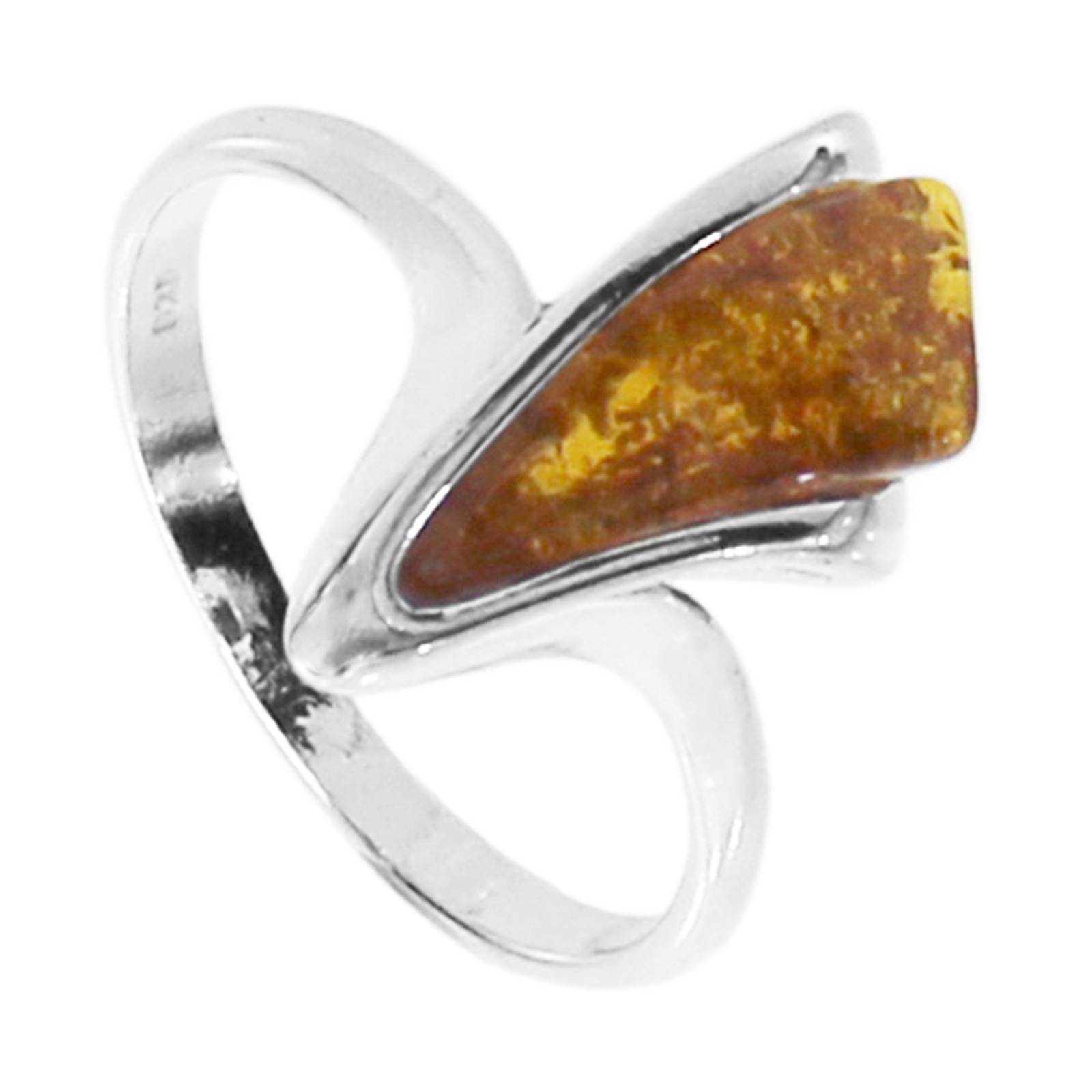 Fingerring OSTSEE-SCHMUCK "- Mary - Silber 925/000 - Bernstein" Gr. 62, silber (silber 925, silberfarben, weiß), Fingerringe, Damen, 62, Fingerring