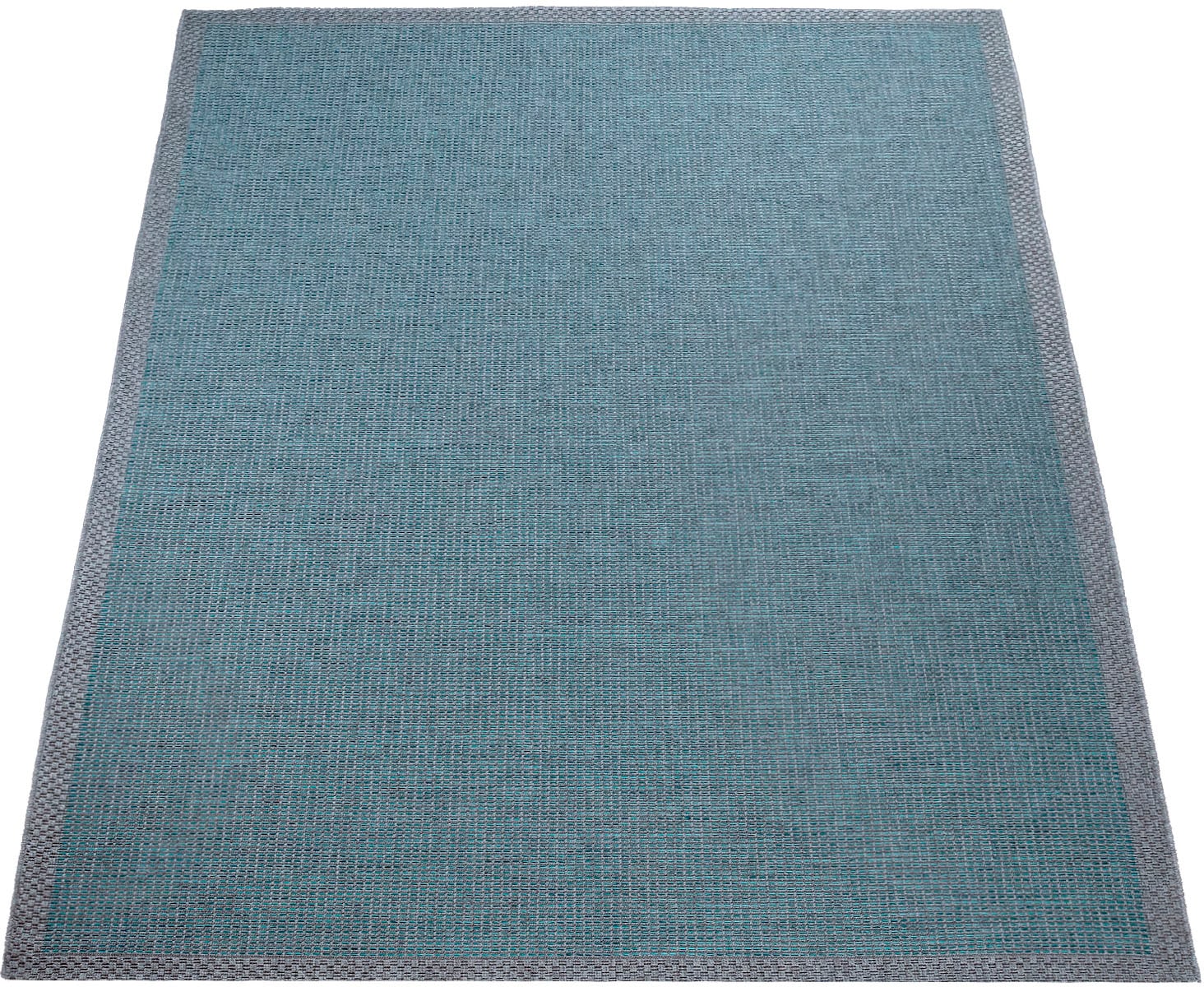 Paco Home Teppich "Quebec 135" rund 4 mm Höhe Flachgewebe, meliert, mit Bor günstig online kaufen