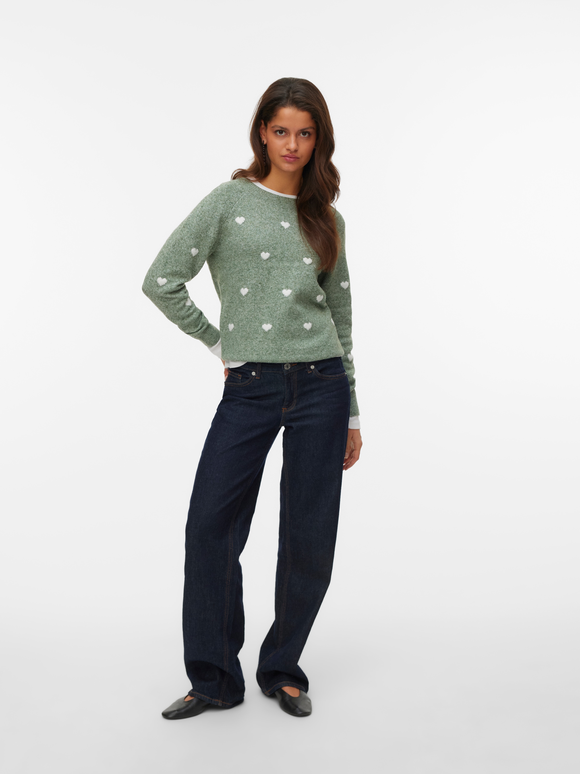 Vero Moda Rundhalspullover »VMDOFFY INTARSIA LS O-NCK PULLOV GA NOOS« mit Strickmuster