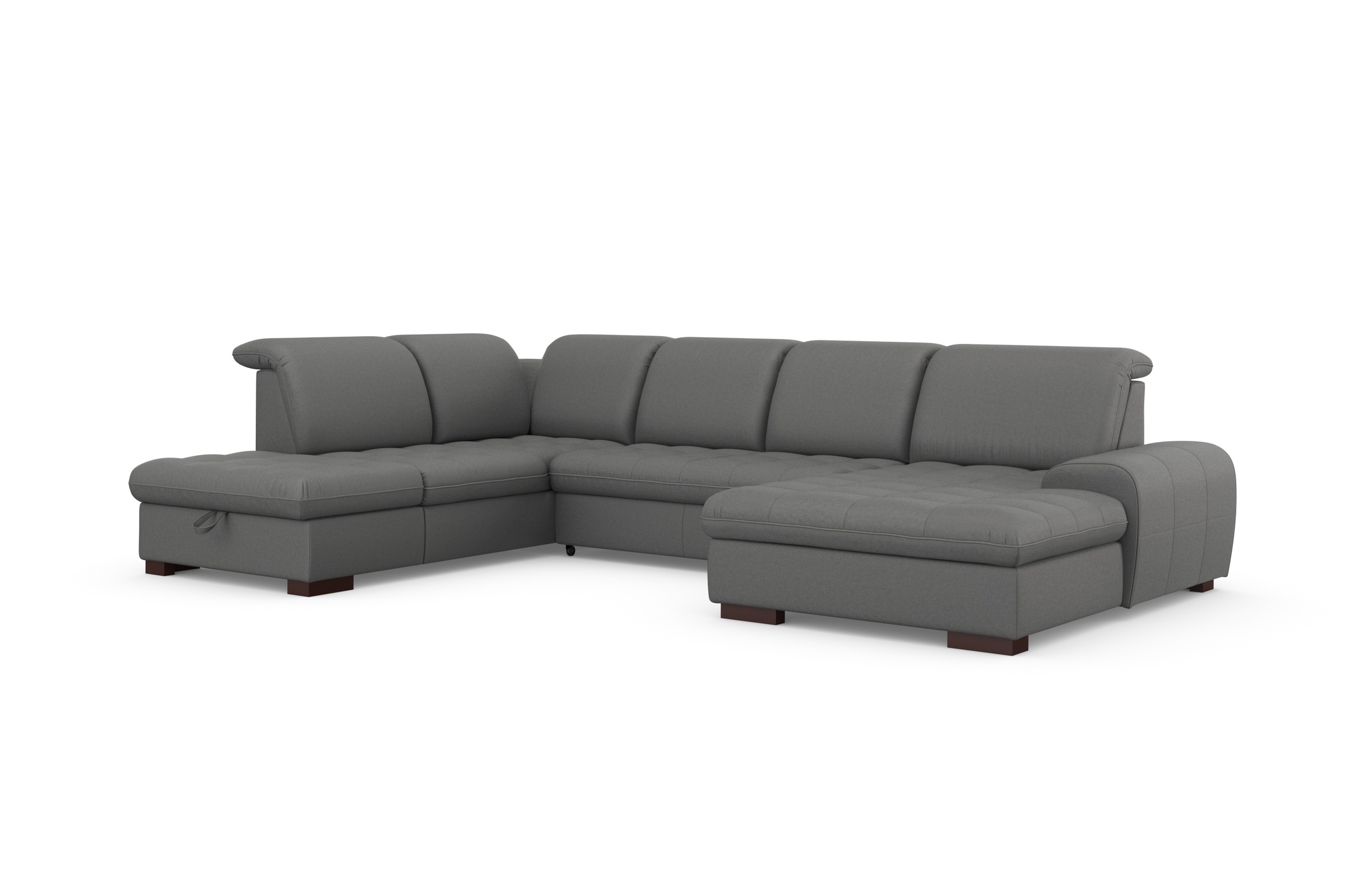 sit&more Wohnlandschaft »Luxor U-Form« wahlweise mit Bettfunktion, Bettkasten und Kopfteilverstellung