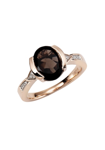 Fingerring »375/- Gold Rauchquarz mit Diamant 0,04ct.«