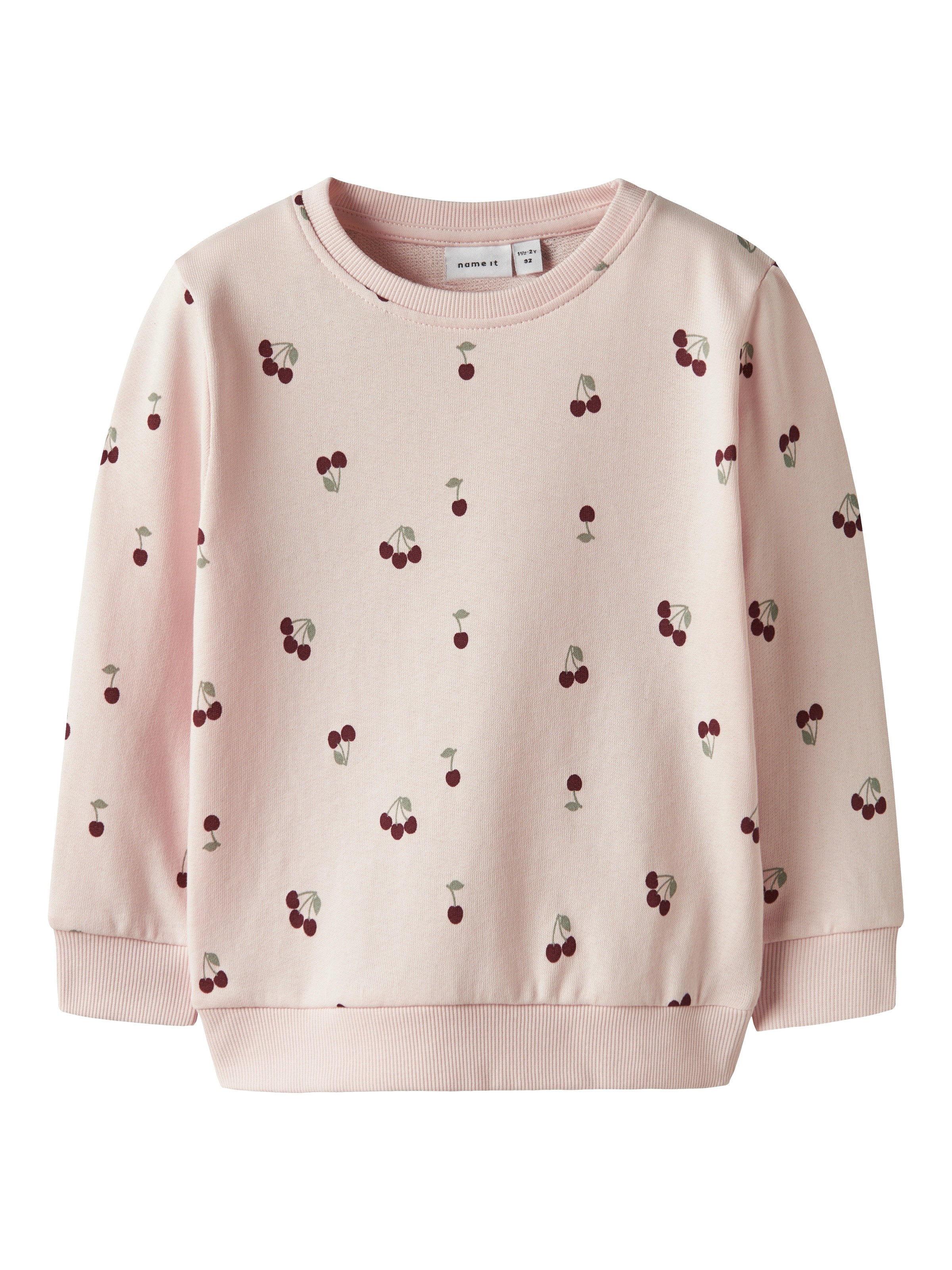 Thumbnail - Name It Sweatshirt "NMFVALBA – Sweater mit Herzchen-Alloverdruck und Rippbündchen"