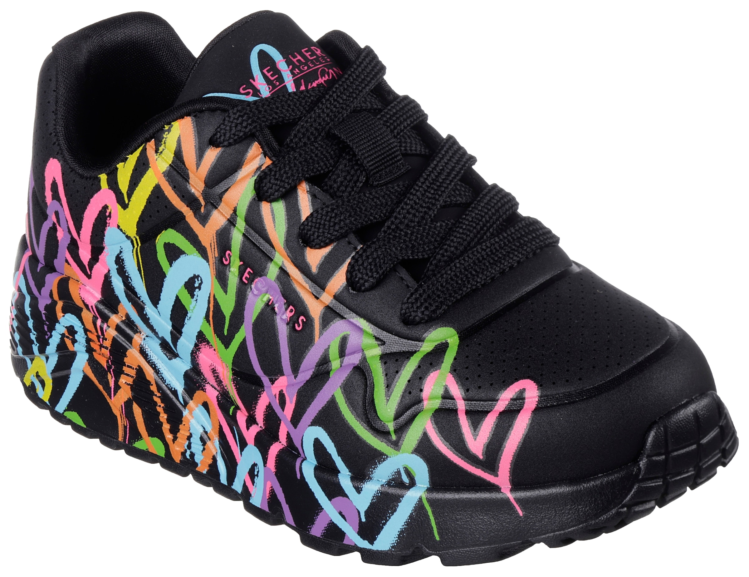 Skechers Sneaker »JGoldcrown: Uno Lite - Spread the Love«, Chunky Sneaker, Pleatausneaker, Retro Sneaker mit allover Print