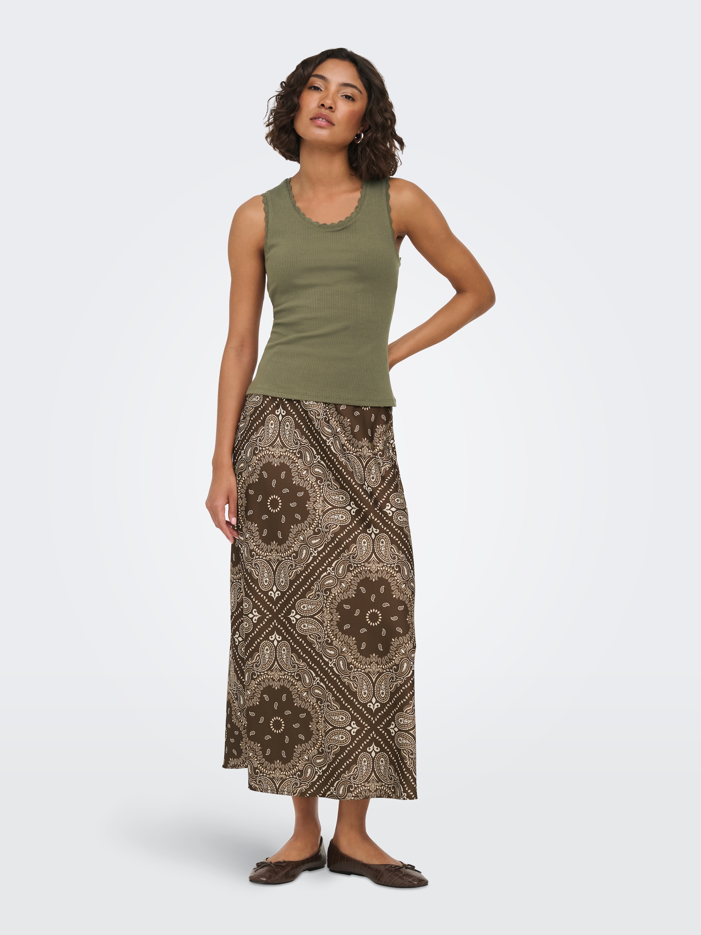ONLY Tanktop »ONLLUNI S/L TANK TOP CS JRS« Baumwollmischung, regular fit, Rundhals