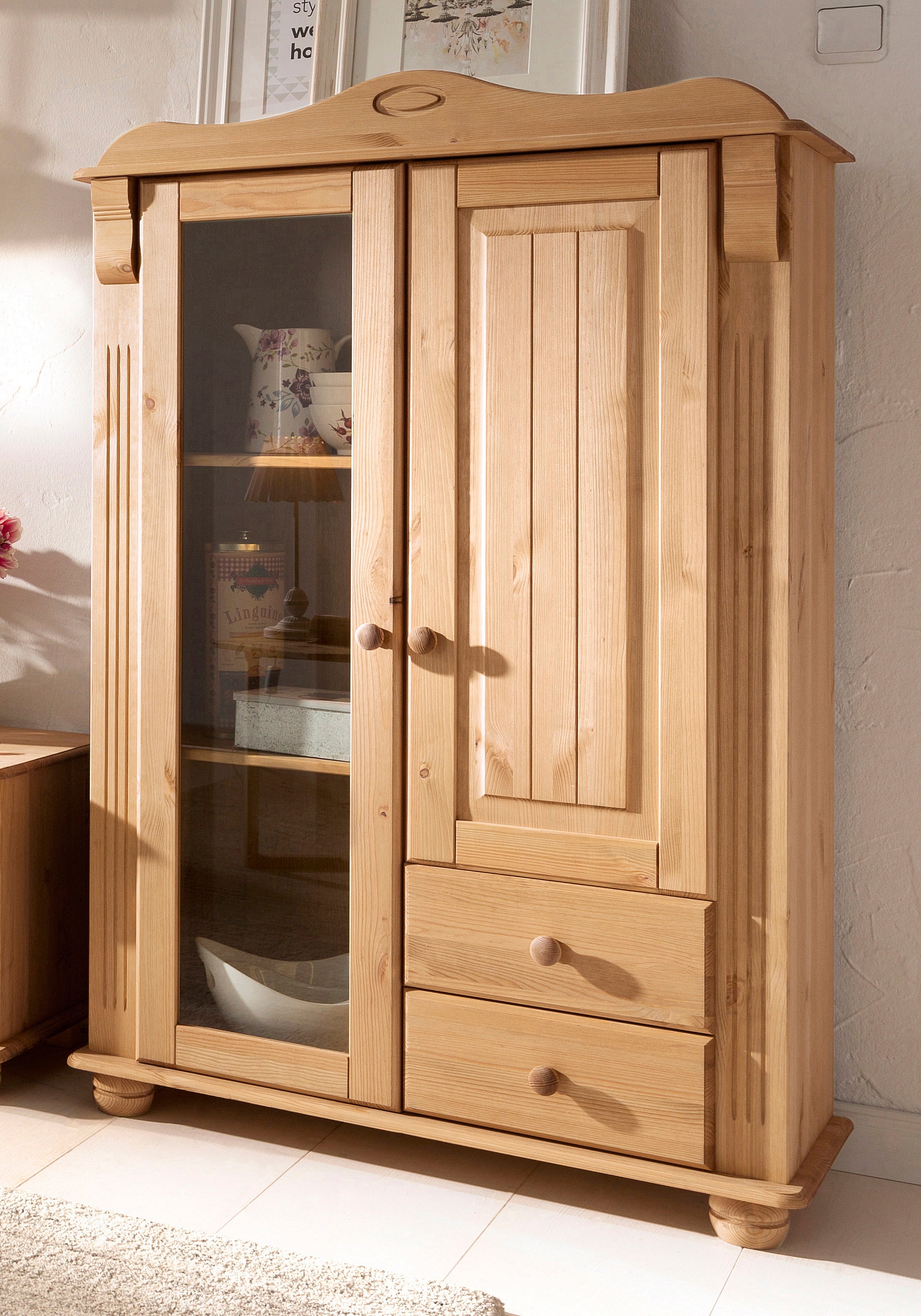 Home affaire Highboard "Adele", Stauraumschrank, 2-türig, Höhe 135 cm, aus günstig online kaufen