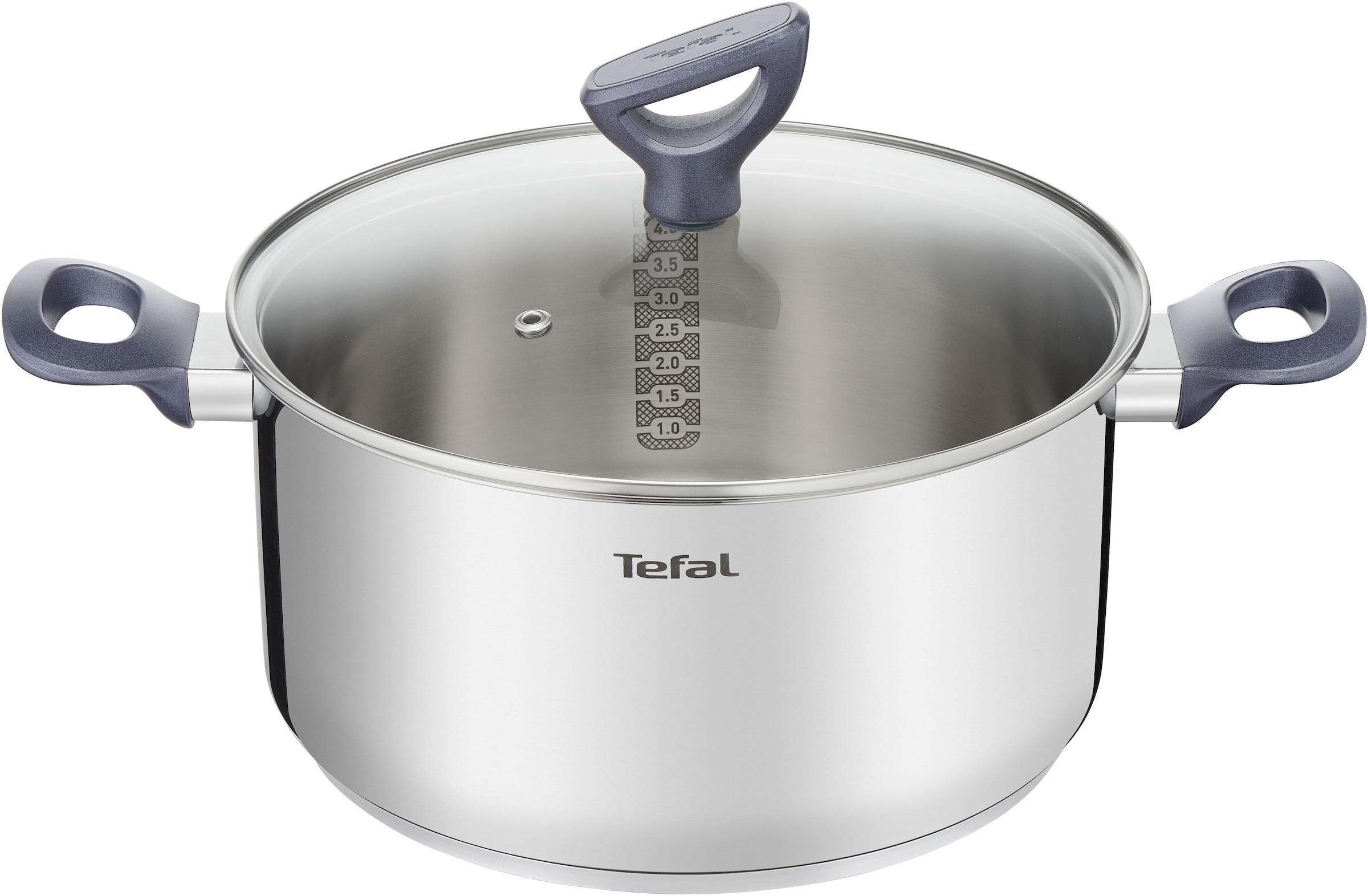 Tefal Kochtopf »Daily Cook«, Edelstahl, Edelstahl-Topf mit stehendem Deckel,Ausgießer,alle Herdarten,Induktion