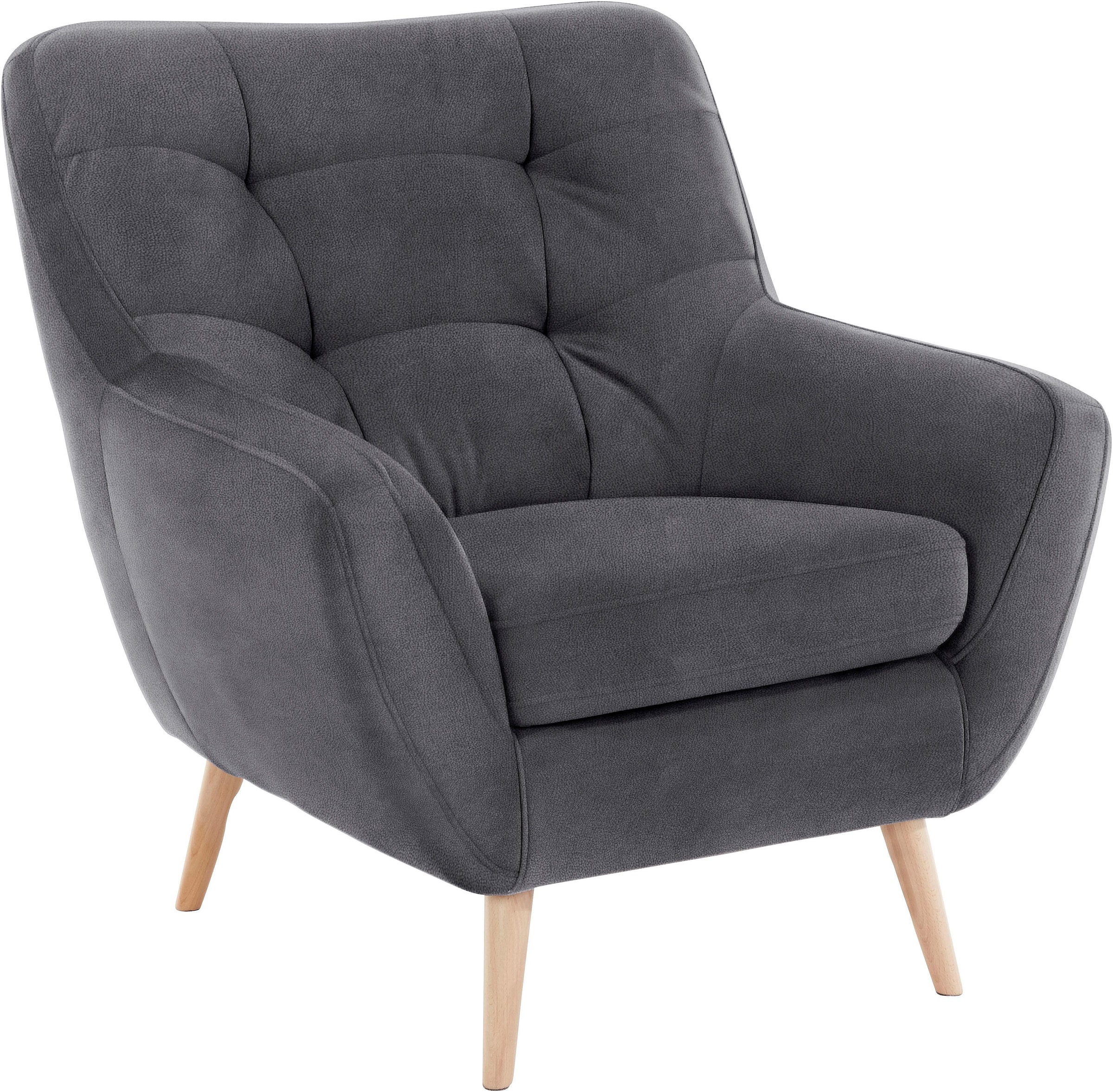 exxpo - sofa fashion Sessel "Scandi, Loungesessel mit tollem Sitzkomfort, h günstig online kaufen