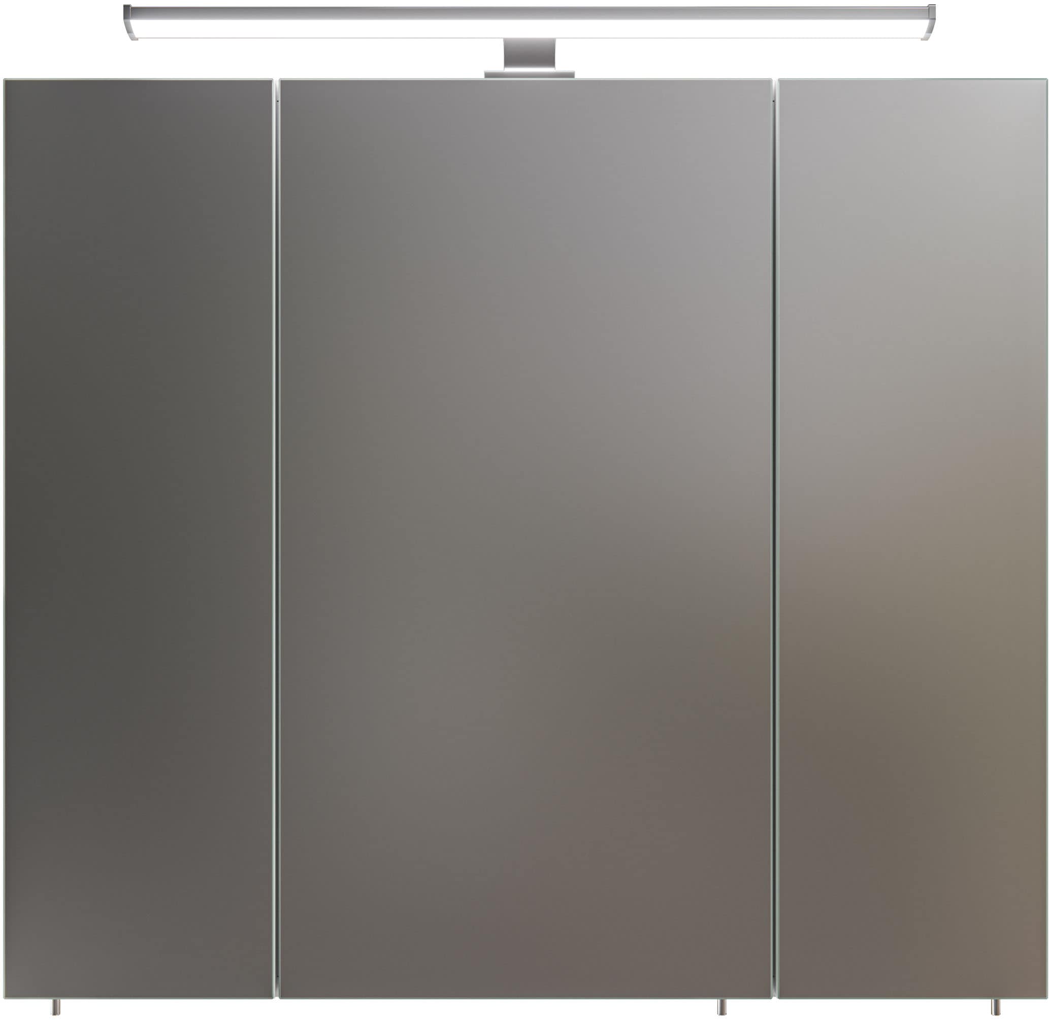 Saphir Badezimmerspiegelschrank »Spiegelschrank Serie 3006 inkl. LED-Beleuchtung, 3 Türen«, Badschrank 80 cm breit, inkl. Steckdose und Türdämpfer