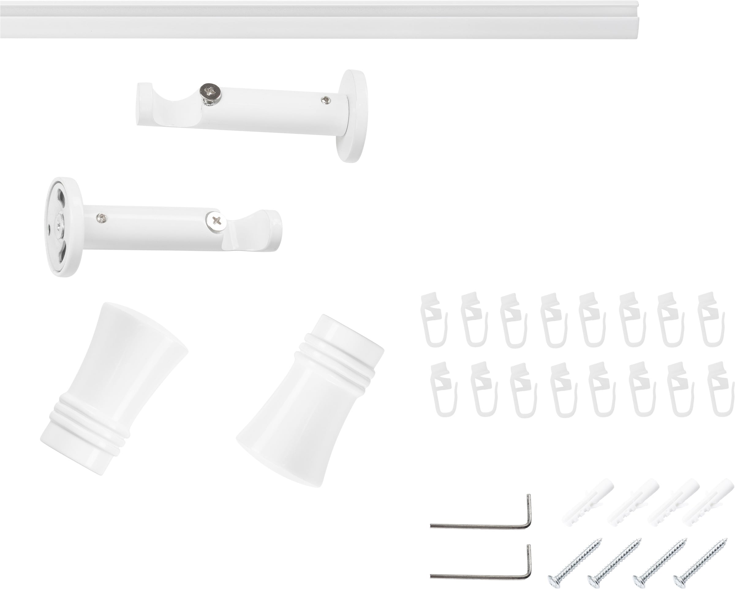 SN DECO GROUP Gardinenstange Ø 19 mm 1 läufig-läufig Fixmaß;kürzbar