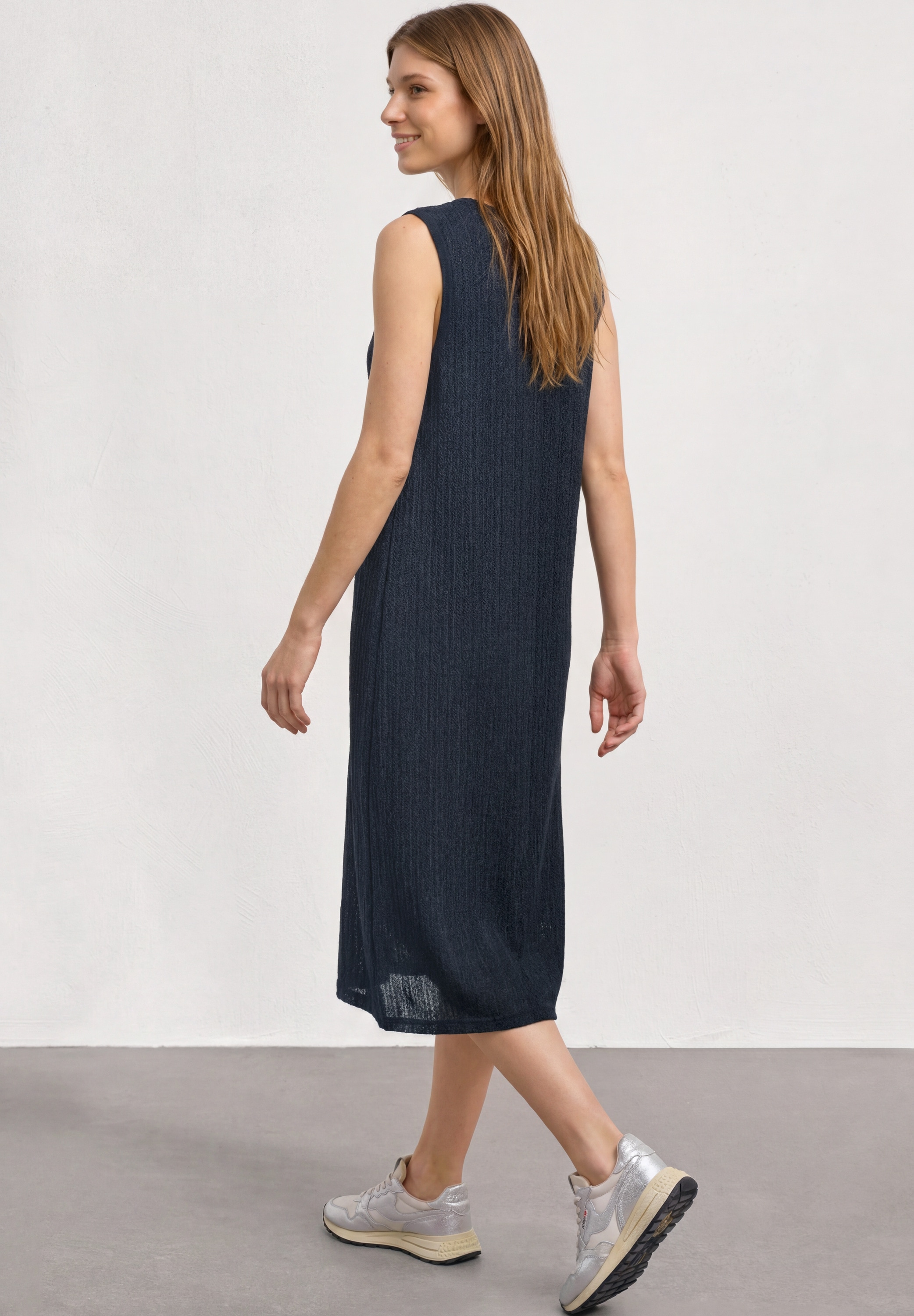 STREET ONE Midikleid Ohne Taschen mit Rundhalsausschnitt