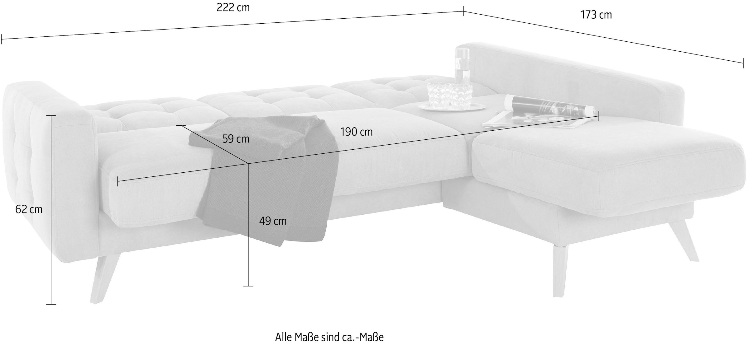 exxpo - sofa fashion Ecksofa »Nappa, L-Form«