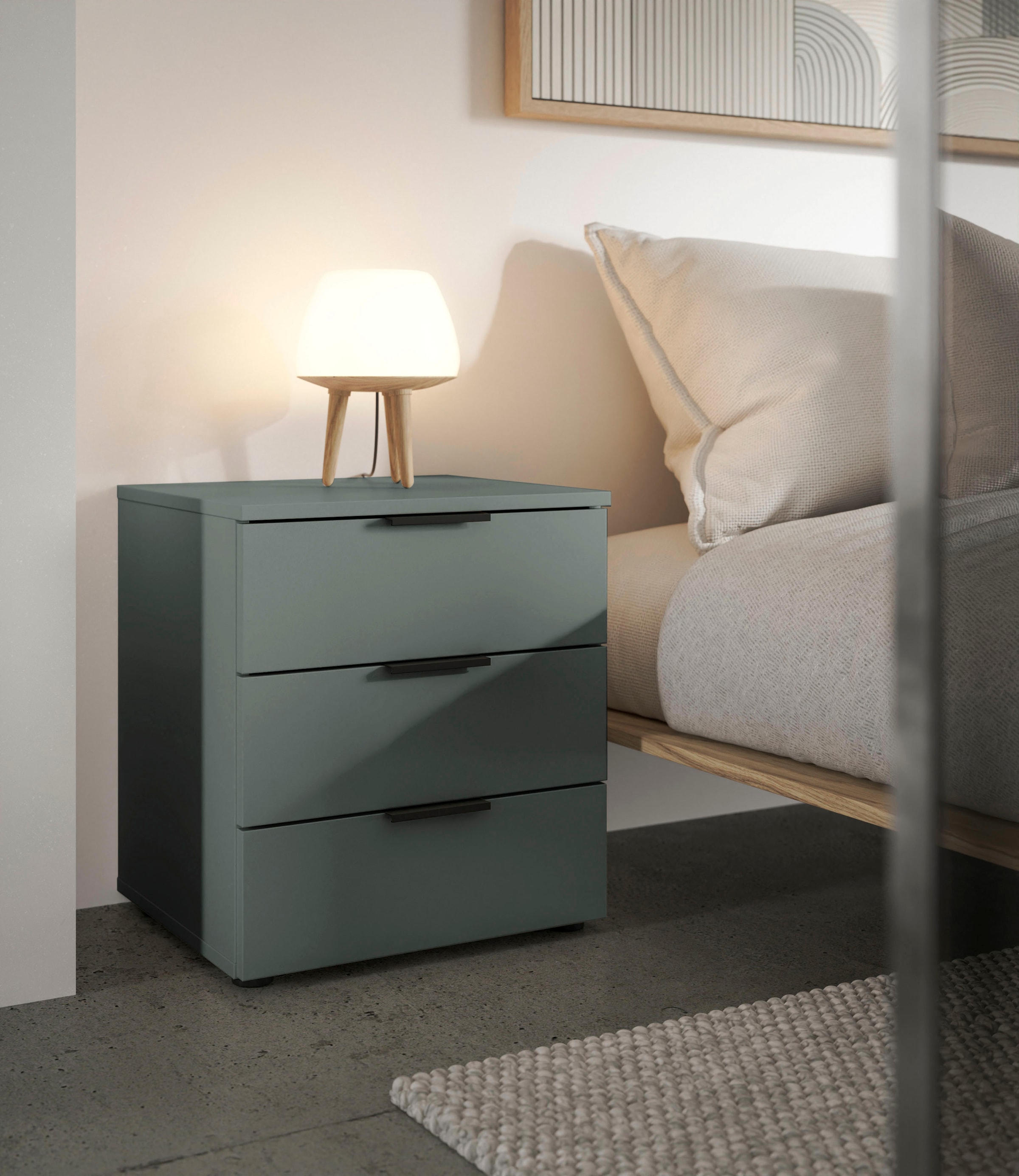HBZ Kommode »Linz Nachtkonsole, BxHxT 45x50x40cm«, (1 St.), Breite 45cm,Lip-Griff, Melaminbeschichtung