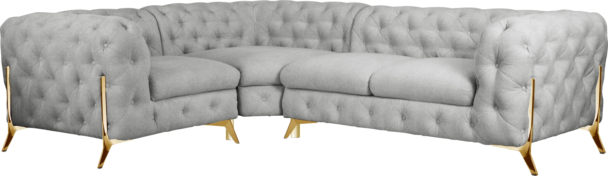 Home affaire Chesterfield-Sofa "Amaury L-Form" moderne Chersterfield-Optik, günstig online kaufen