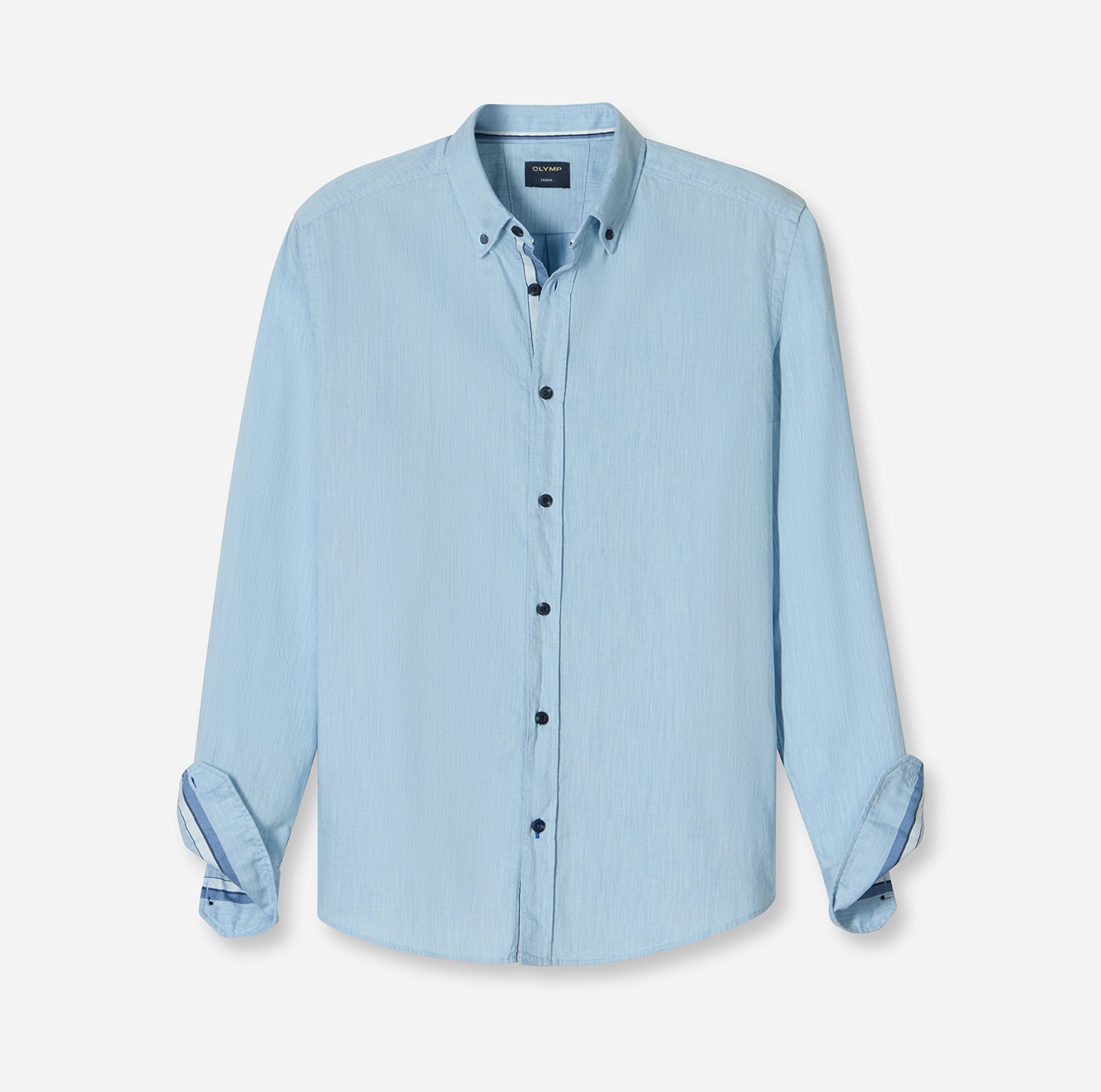 OLYMP Langarmhemd, Regular Fit, Businesshemd, Button-down-Kragen, Feincord