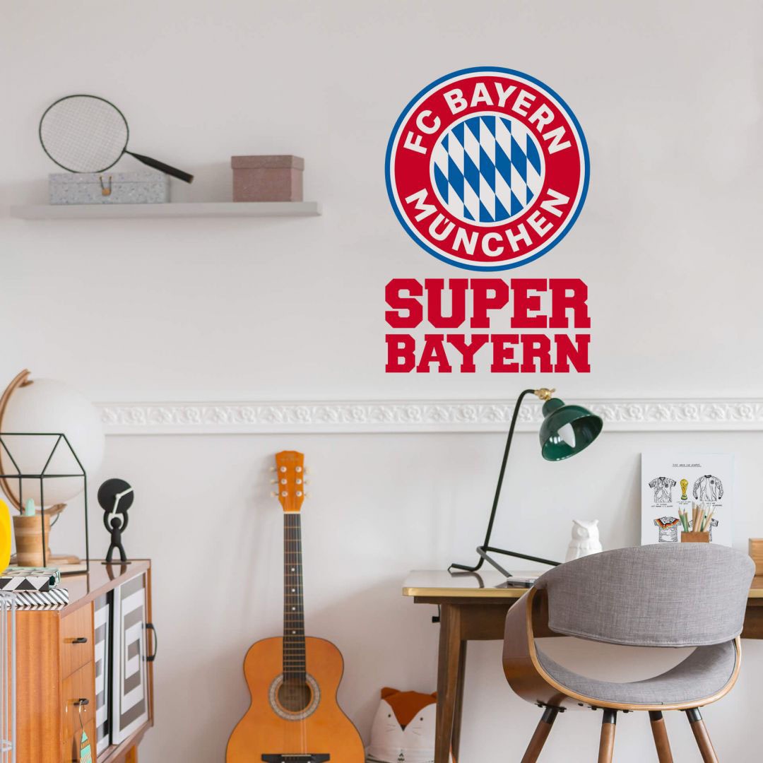Wall-Art Wandtattoo »Fußball FCB Super Bayern«, (1 St.), selbstklebend, entfernbar