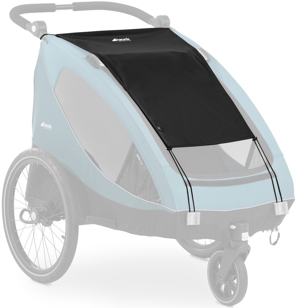 Hauck Fahrradkinderanhänger »2in1 Dryk Duo, grey, Newborn Set«, (Set, 5 tlg.), inklusive Baby Lounger, Regen- und Sonnenverdeck sowie Kupplung