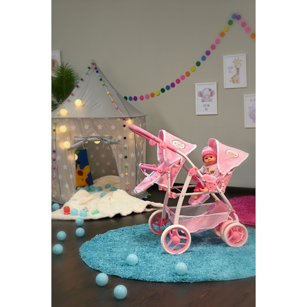 Knorrtoys® Puppen-Zwillingsbuggy »Milo - Princess White Rose«