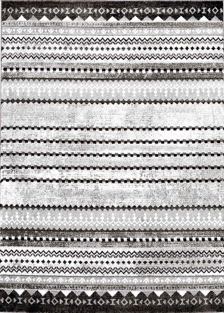 Teppich CARPET CITY "Moda 1136" Gr. 6, grau, B:190cm H:11mm L:280cm, Kunstfaser, Teppiche, Teppich, Läufer, Kurzflor, Wohnzimmer 2