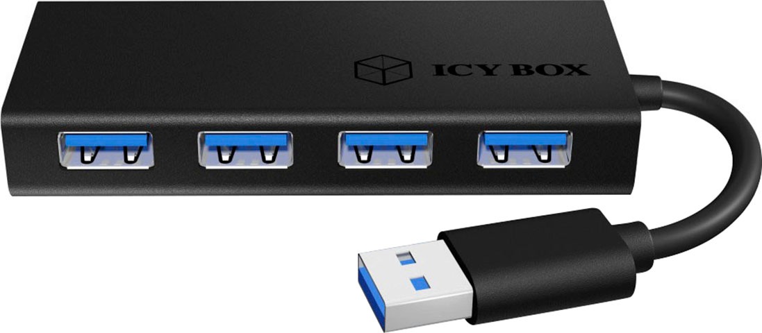 ICY BOX USB-Adapter »ICY BOX USB 3.2 Hub, 4 Port, plastik+Alu-Gehäuse ...