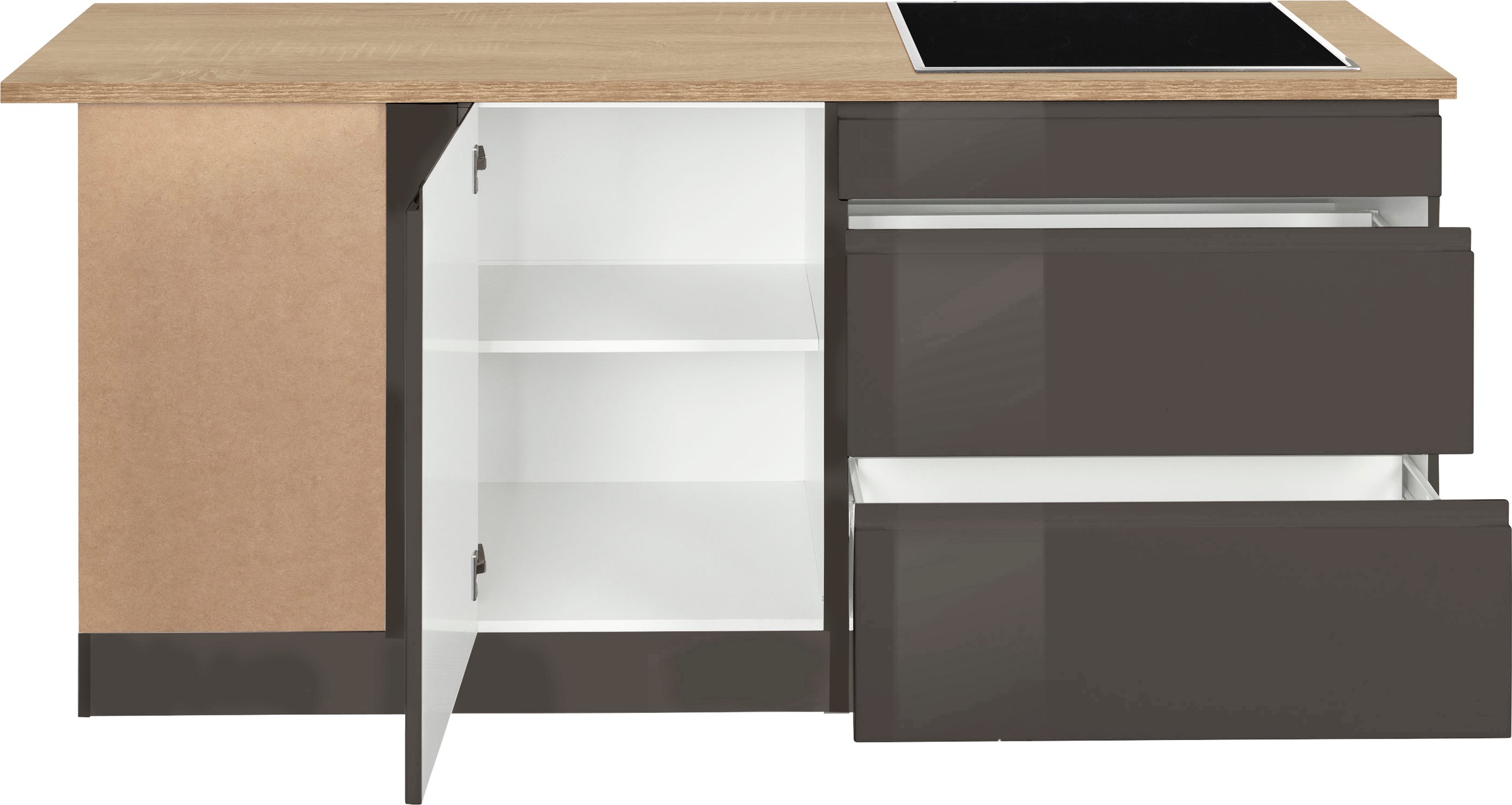 KOCHSTATION Winkelküche »KS-Virginia«, Stellbreite 290/190 cm cm, wahlweise mit Induktion