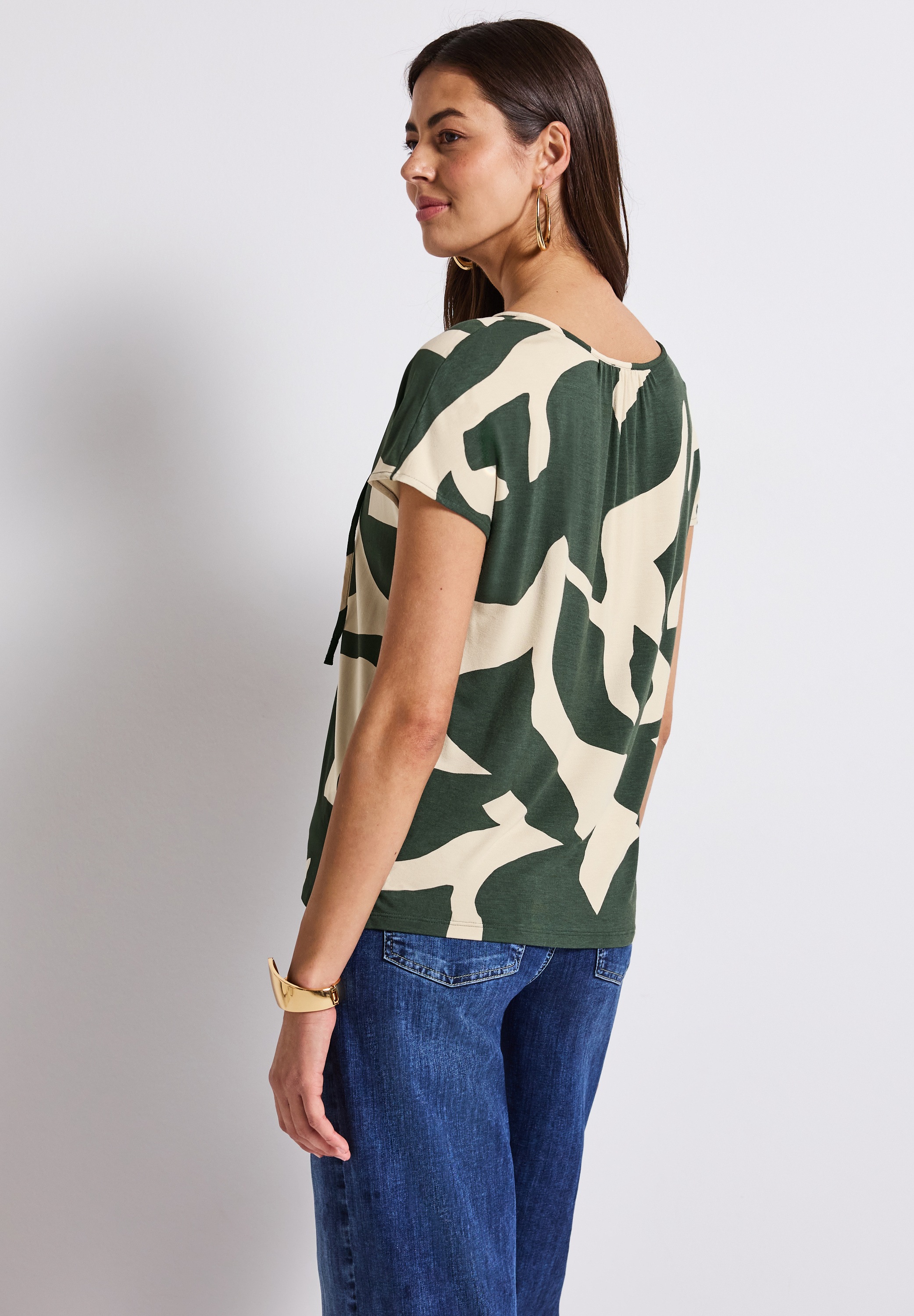 STREET ONE Print-Shirt, aus elastischem Materialmix günstig online kaufen