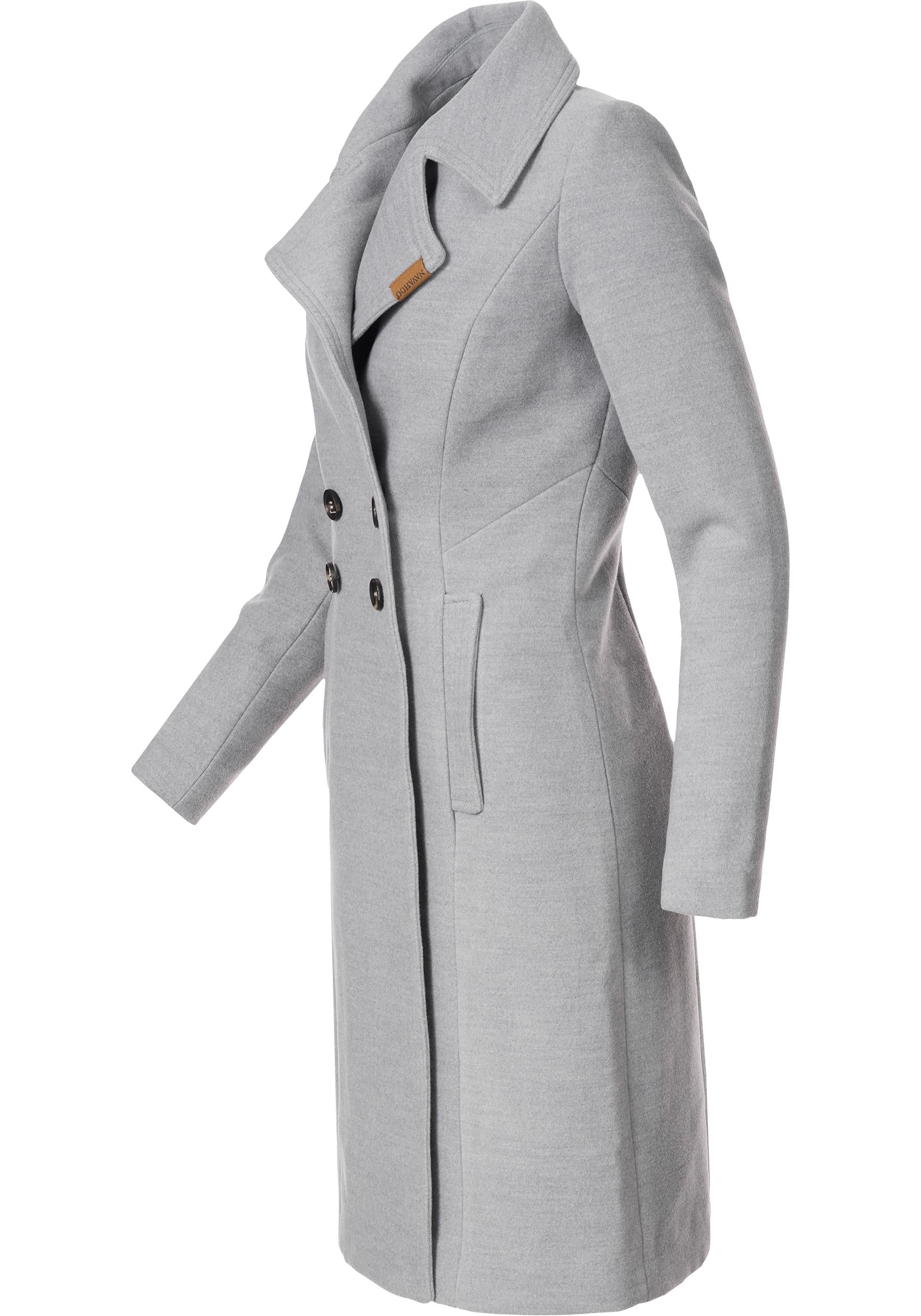 Navahoo Wintermantel »Wooly«, edler Damen Trenchcoat in Wollmantel-Optik