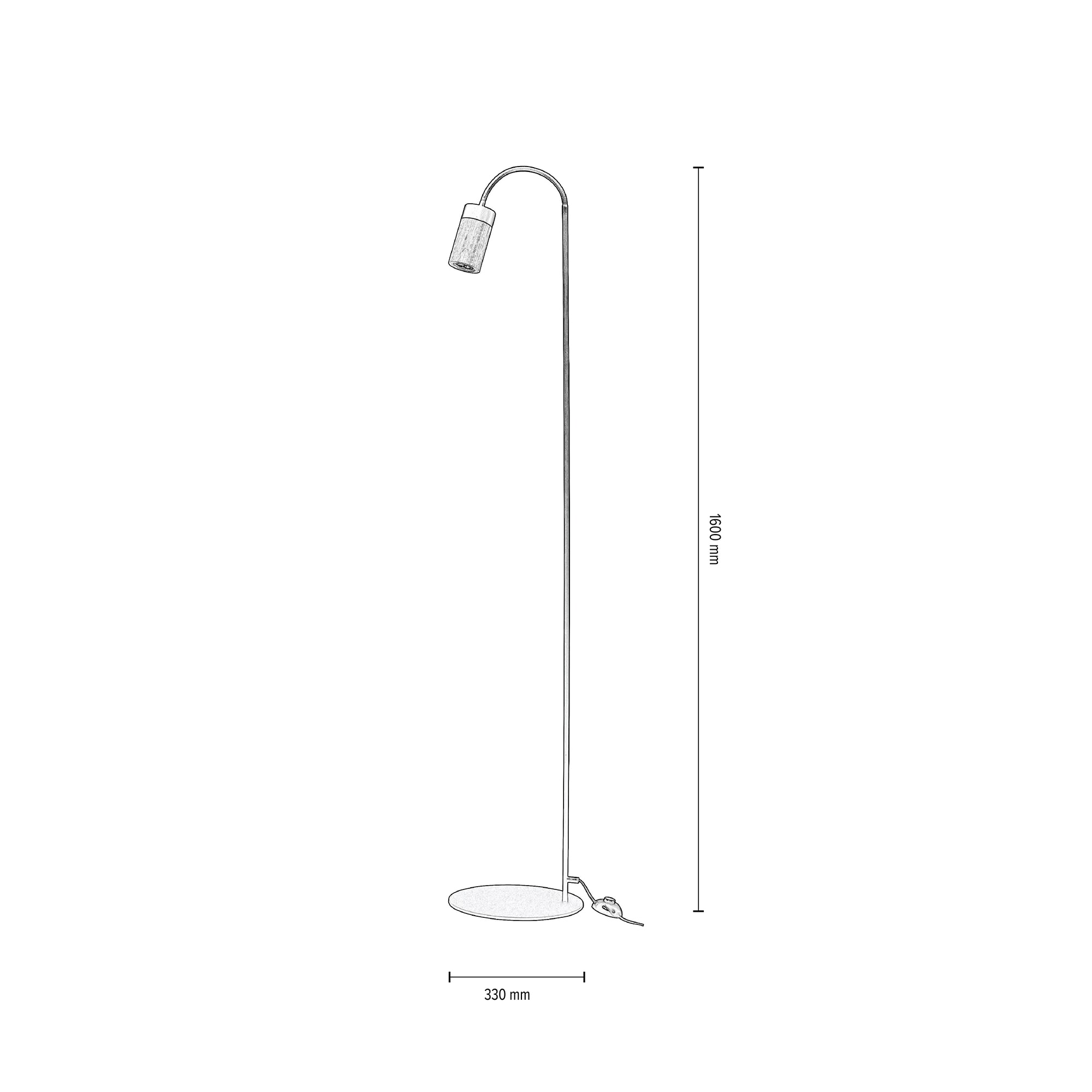 BRITOP LIGHTING Arm, 1 und Flexibeler »ANNICK«, Stehlampe BAUR Metall flammig-flammig, LED-Leuchtmittel | inkl., edles Eichenholz