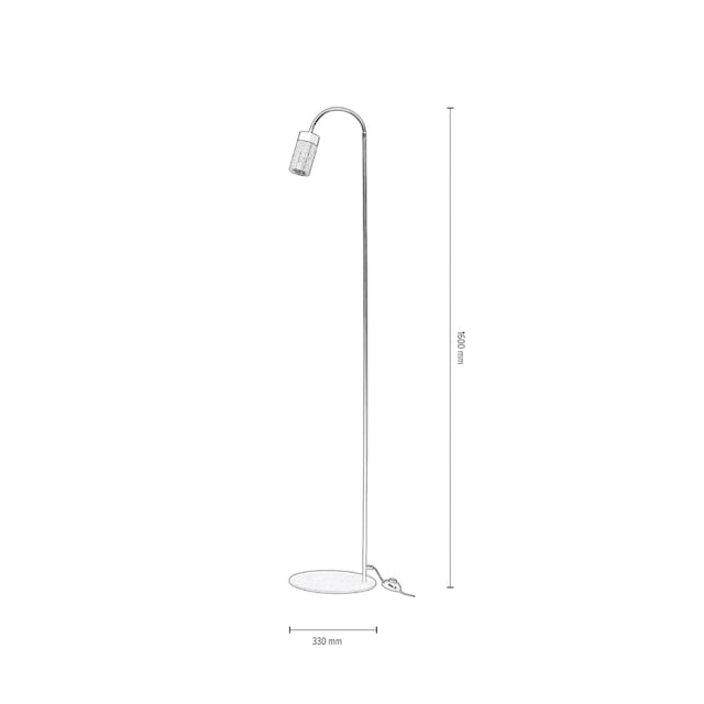 BRITOP LIGHTING Stehlampe »ANNICK«, 1 flammig-flammig, Flexibeler Arm, LED-Leuchtmittel  inkl., edles Eichenholz und Metall | BAUR