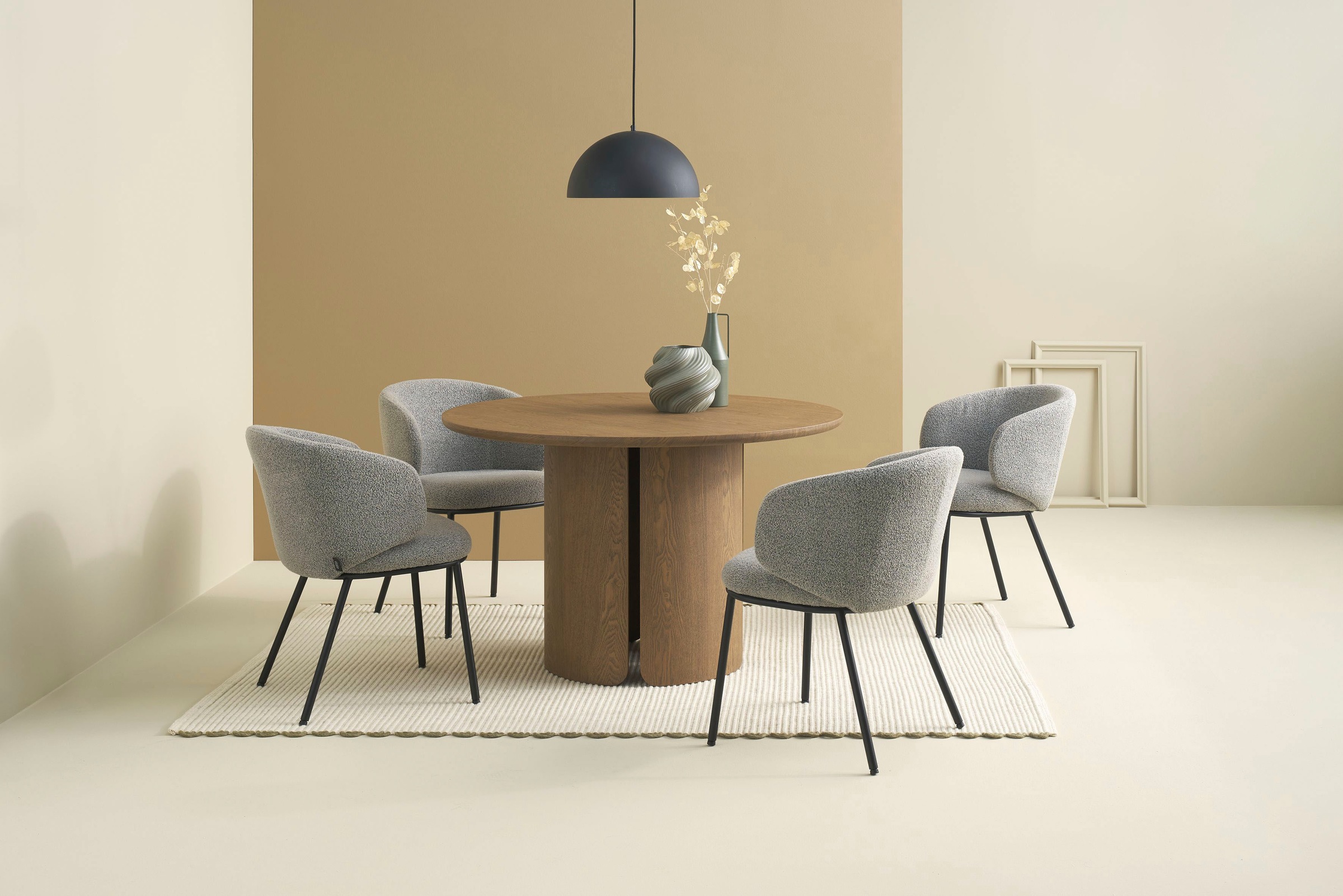 SCHÖNER WOHNEN-Kollektion Esszimmerstuhl »SUNJA« () 1 Stk.Bezug Bouclé, Untergestell Metall pulverbeschichtet