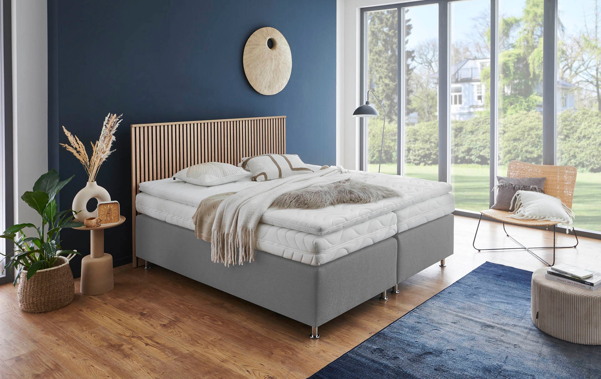 Westfalia Schlafkomfort Boxspringbett »Quercus«, wahlweise mit LED-Beluchtung, 3 Matratzenarten zur Auswahl