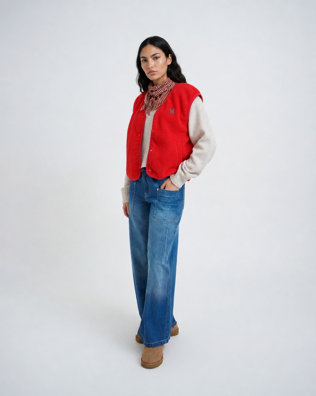 Smith & Soul Fleeceweste mit Druckknopfleiste